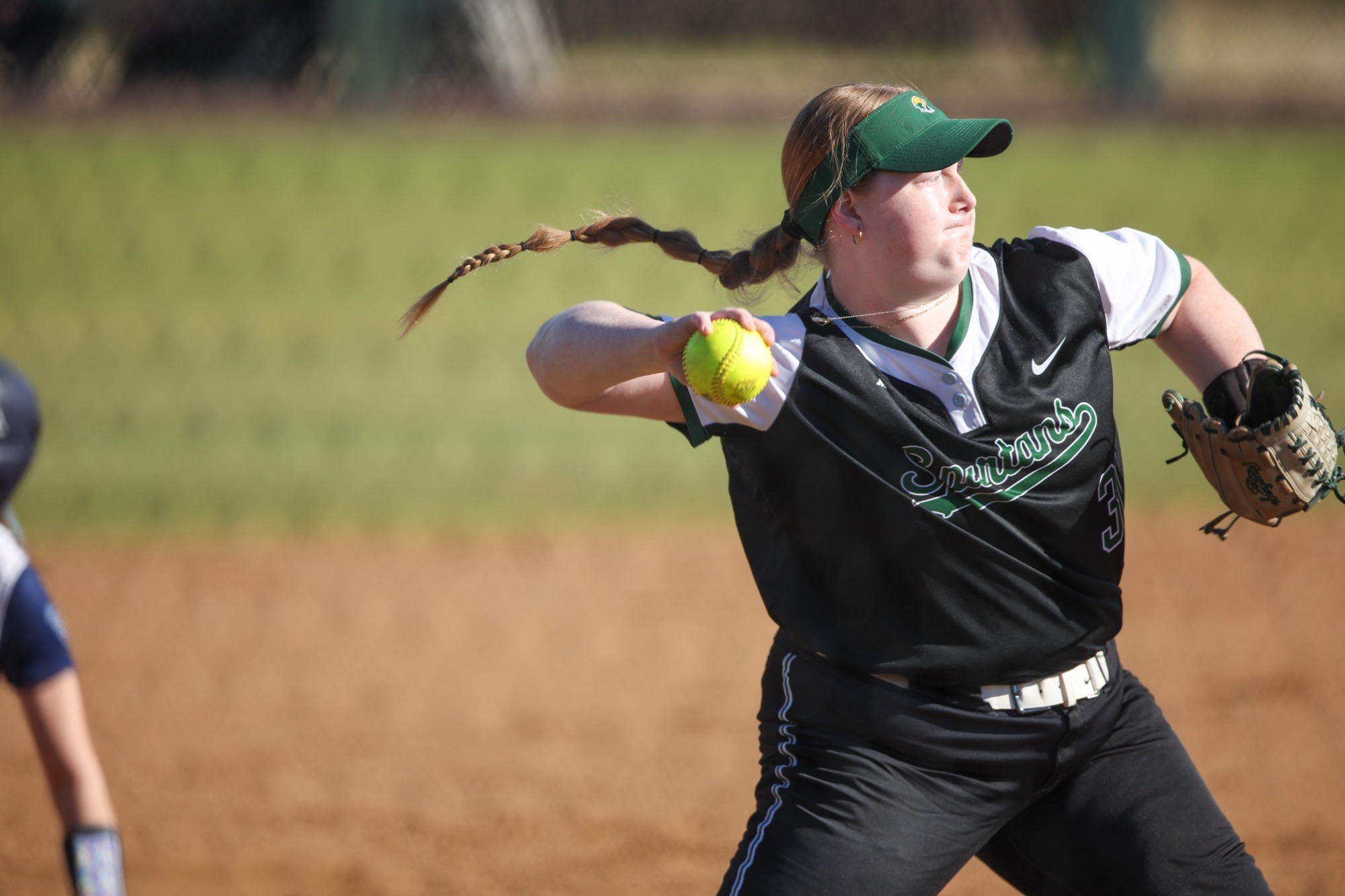 Maddy Morris at third base
