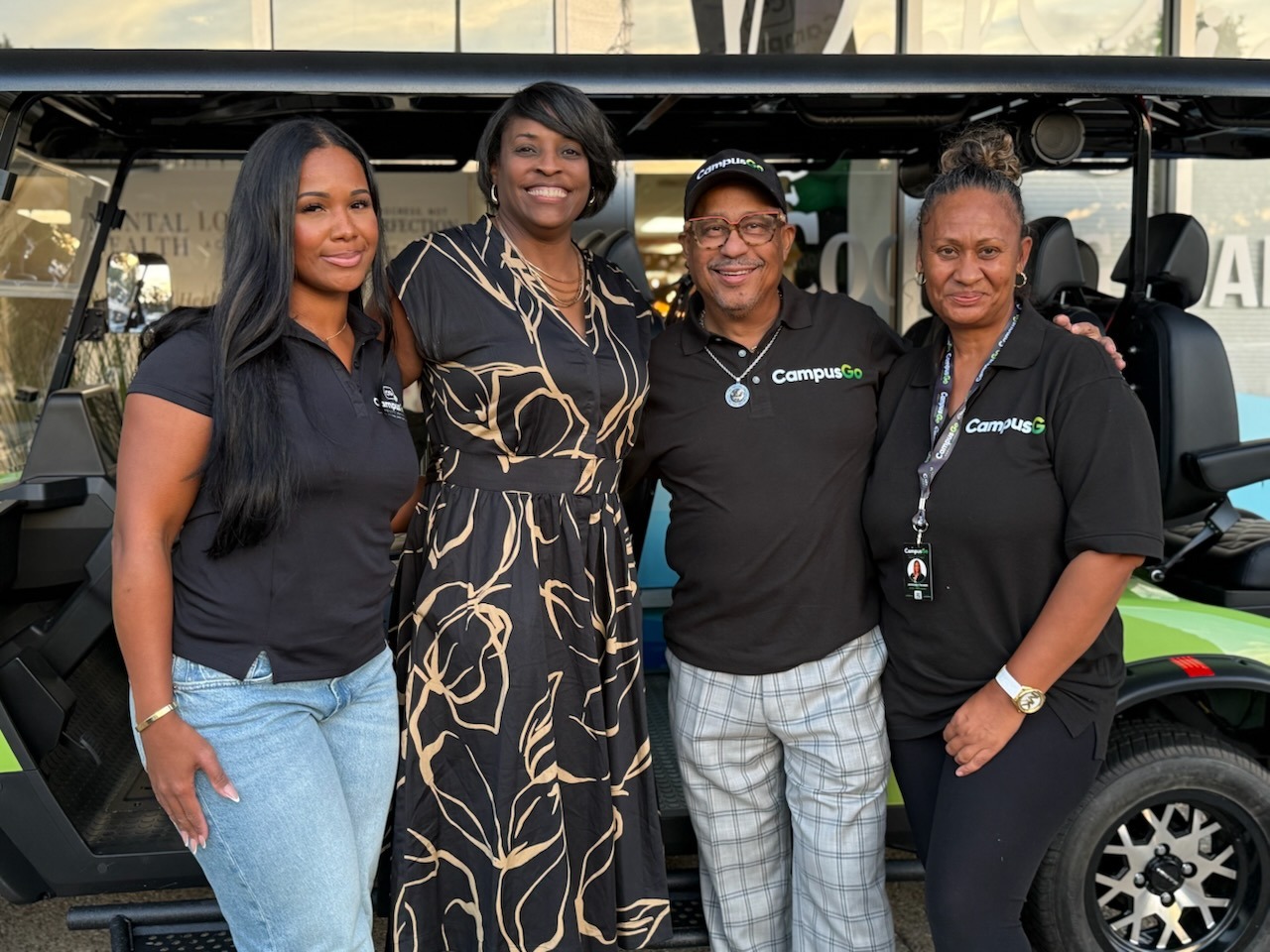 Dr. Webb with Campus Go founders