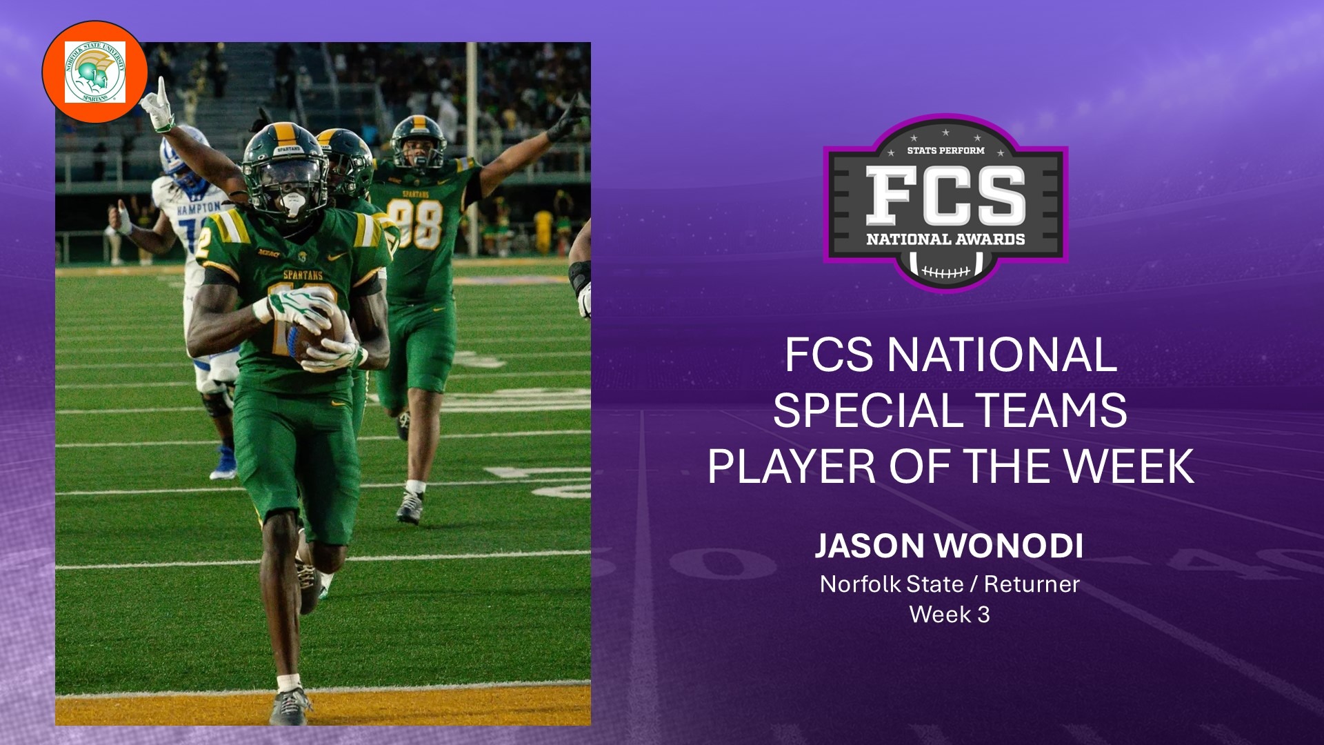 Jason Wonodi FCS Specialist of the Week