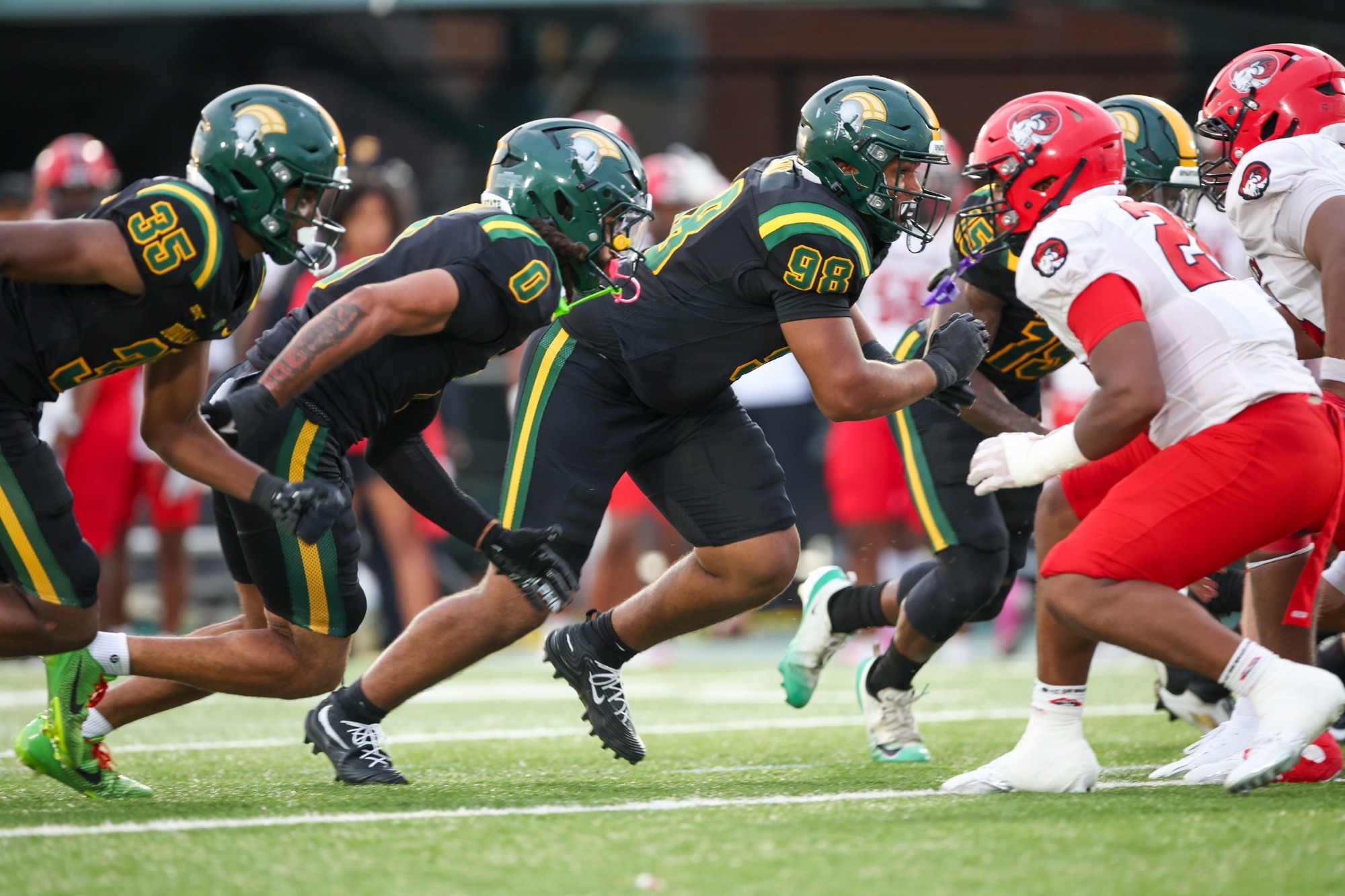 NSU Defensive Line vs. Winston-Salem State