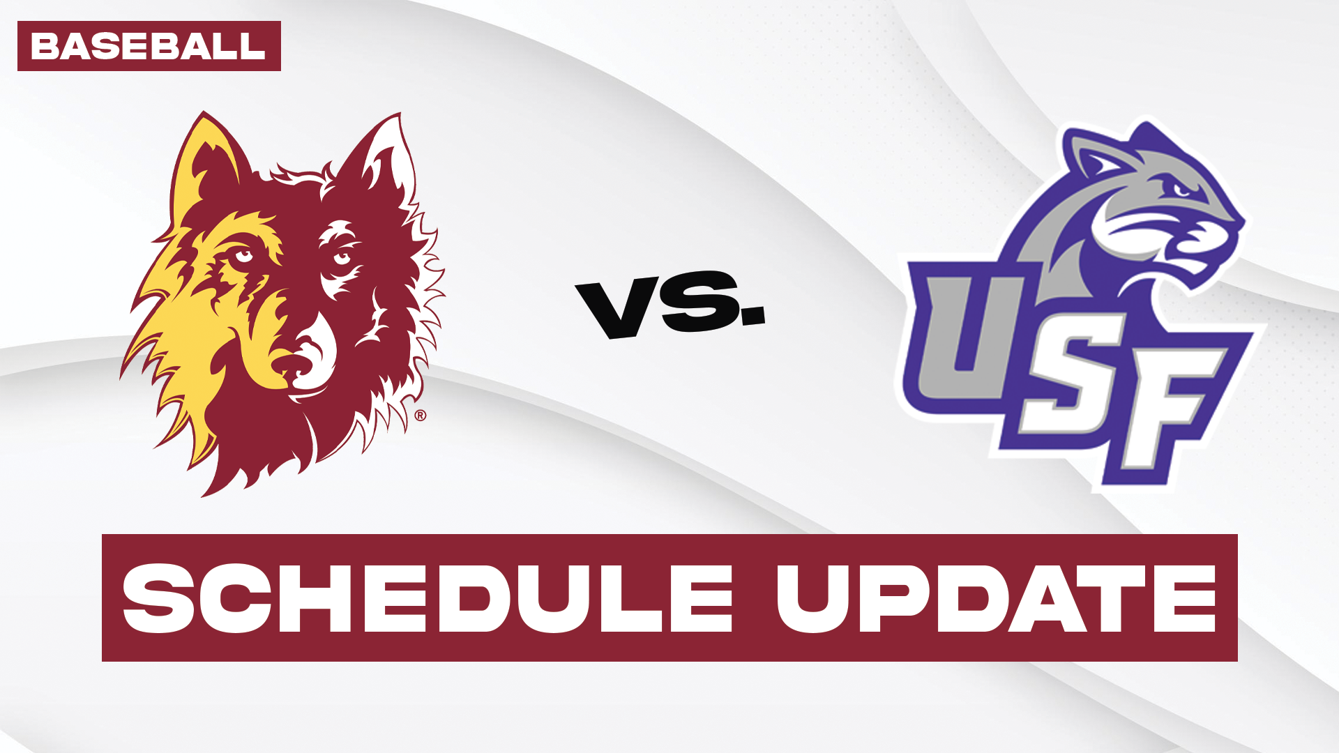 Baseball vs USF Schedule Update