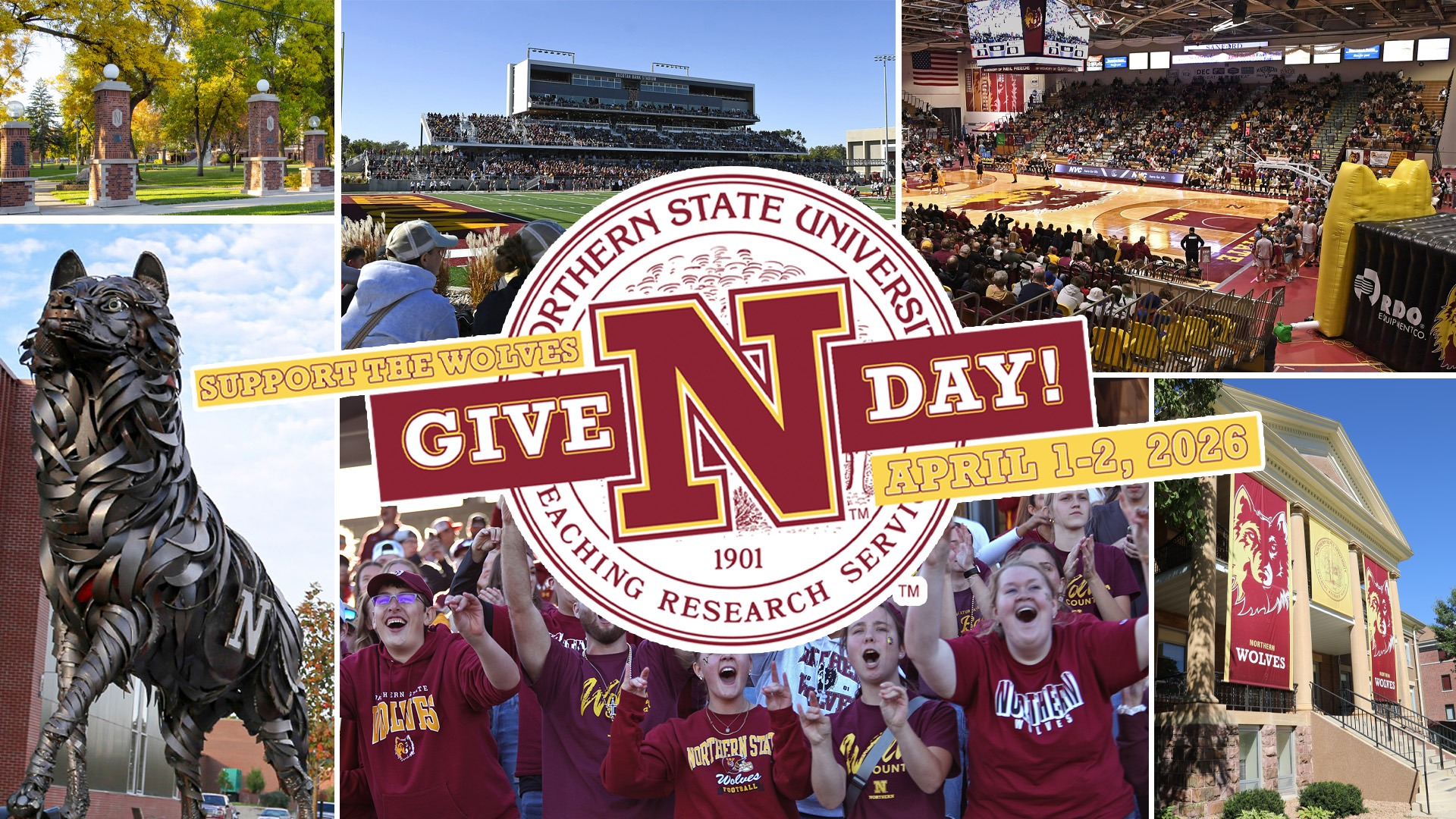 Give N Day 2026 with different pictures from around campus