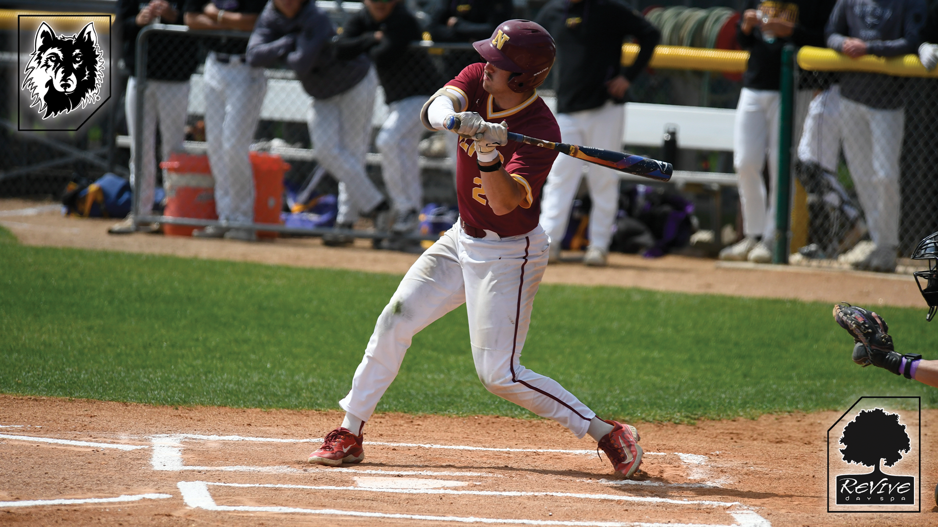 Dillon Castellanos swings his bat at the plate for Northern State