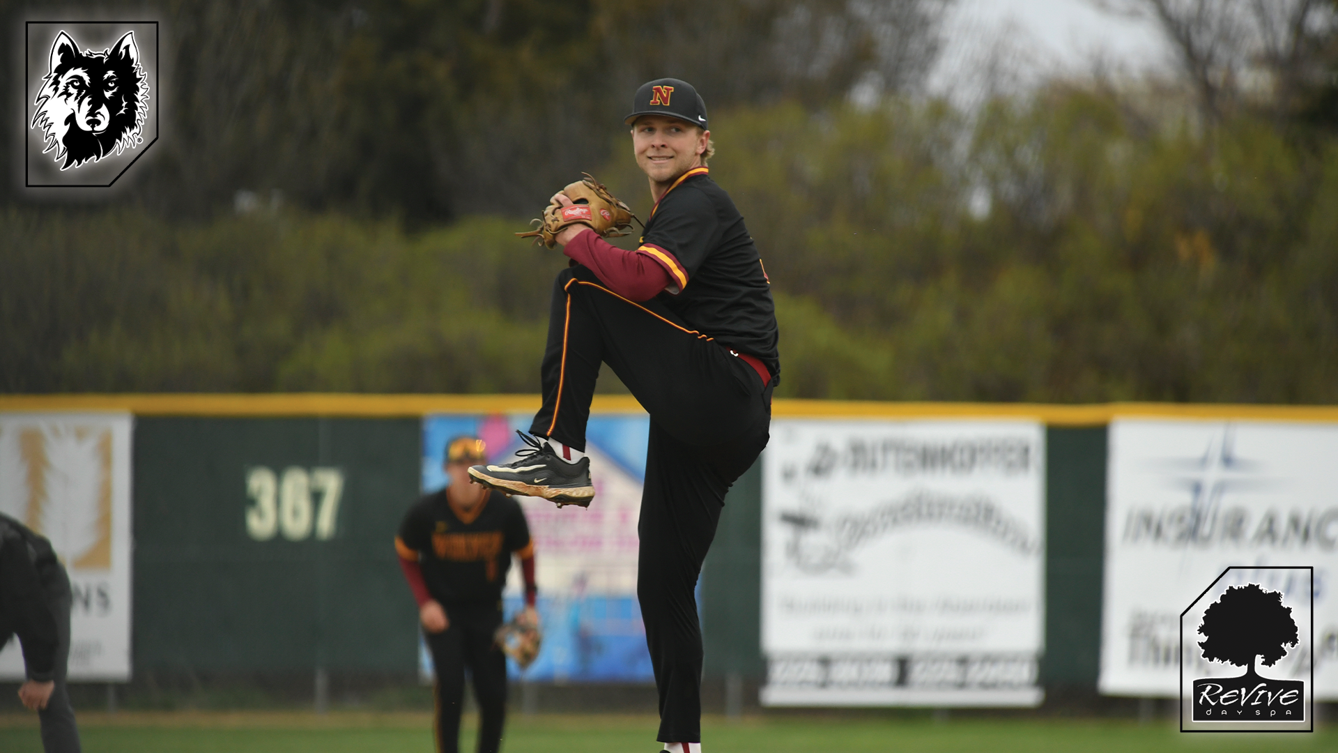 Senior pitcher Tyler Boyum in his pitching motion against Minnesota State