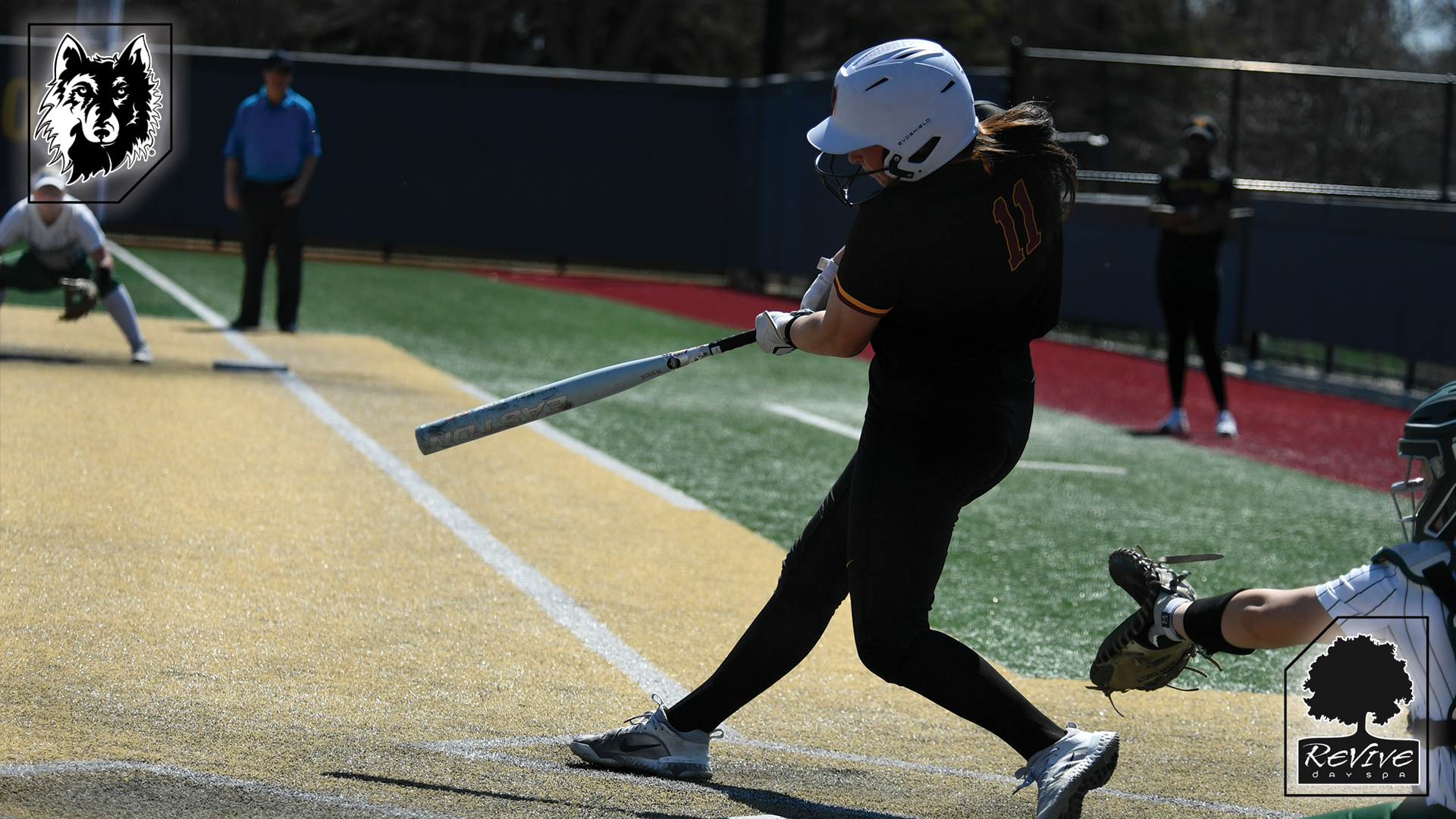 Dessa Bryant swinging at a pitch in Northern State's loss to Bemidji State.