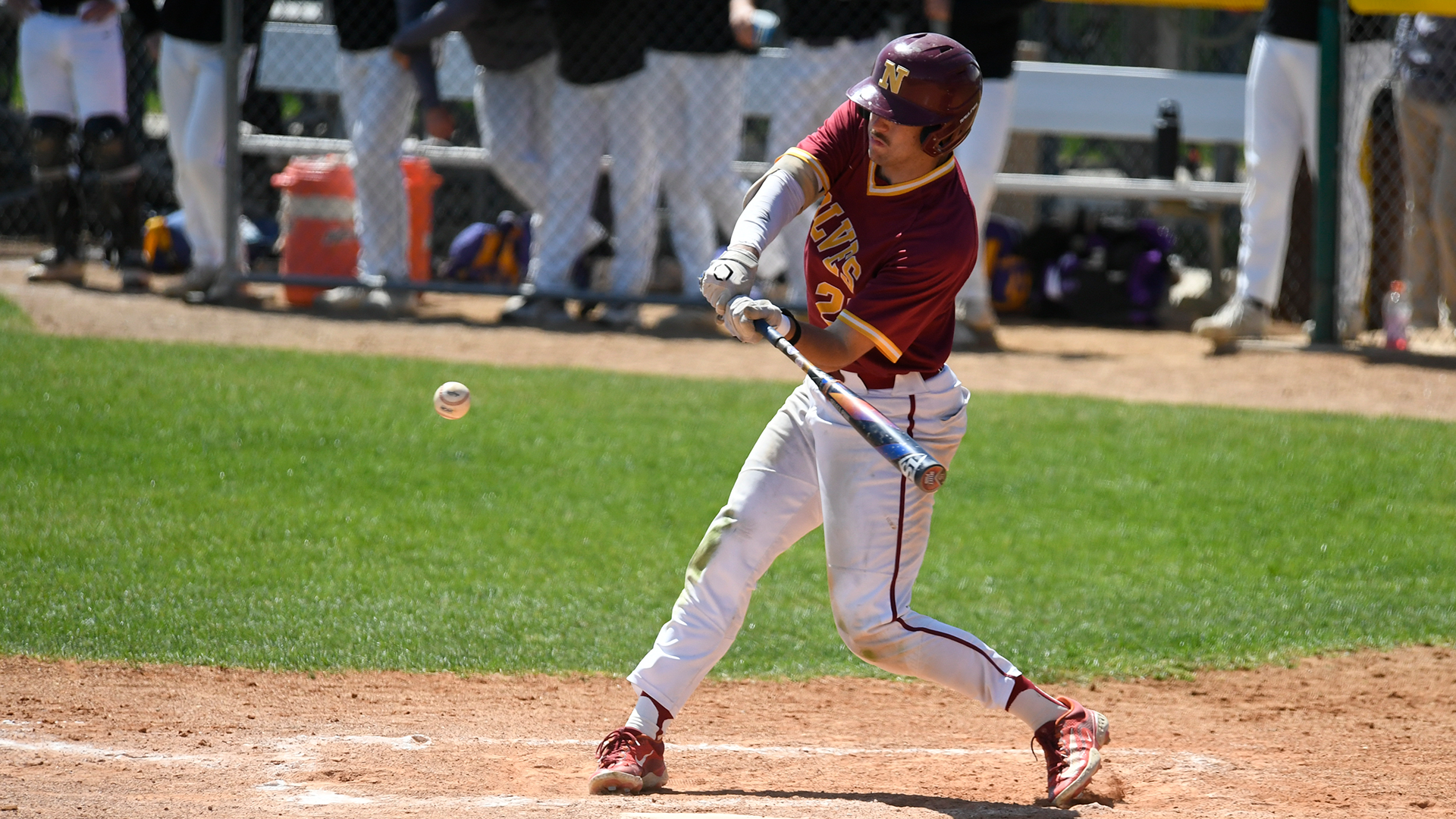 Dillon Castellanos swings at a ball in his at bat vs Mankato