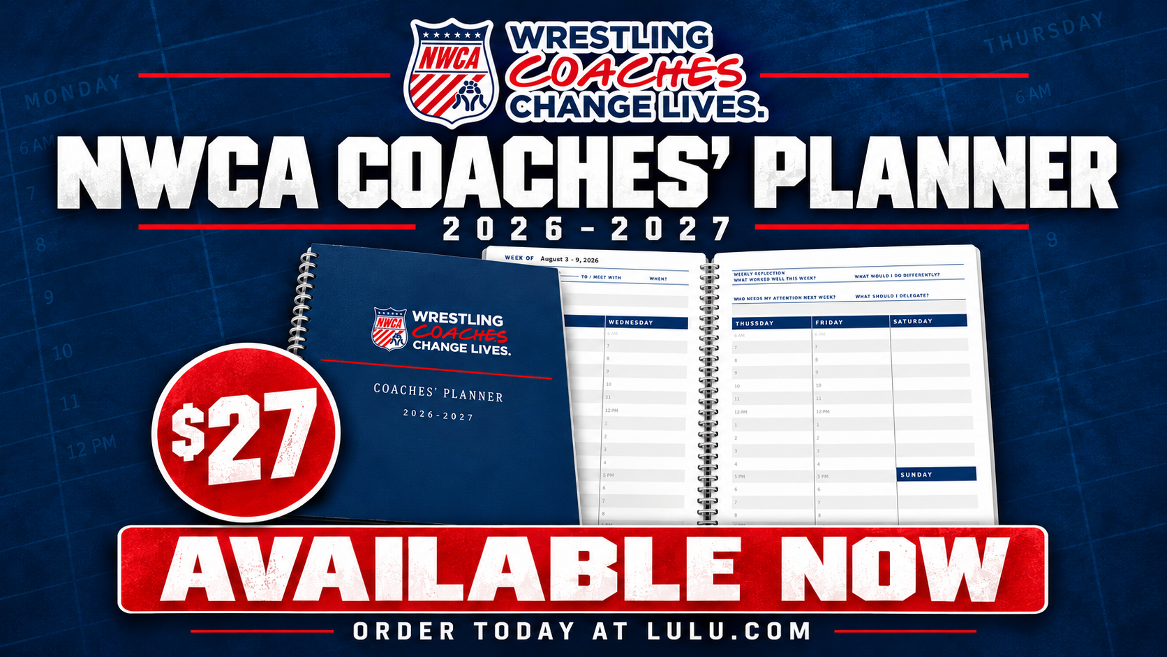 NWCA Coaches' Planner slider graphic