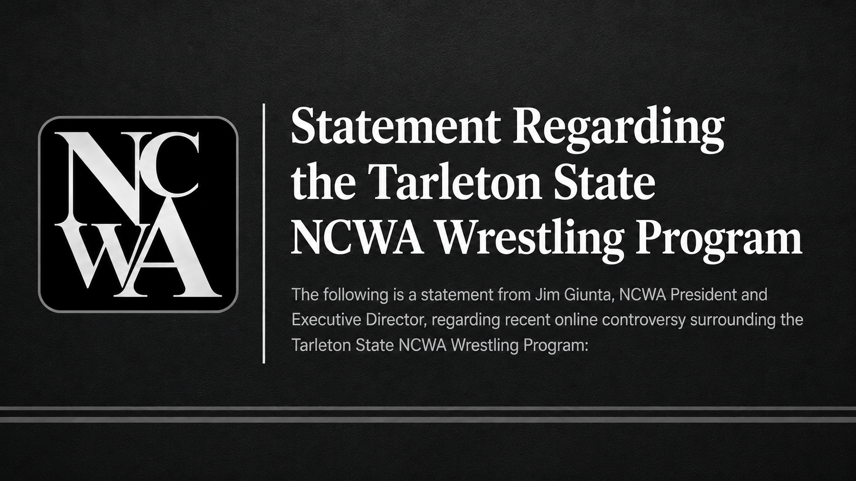 NCWA TSU statement