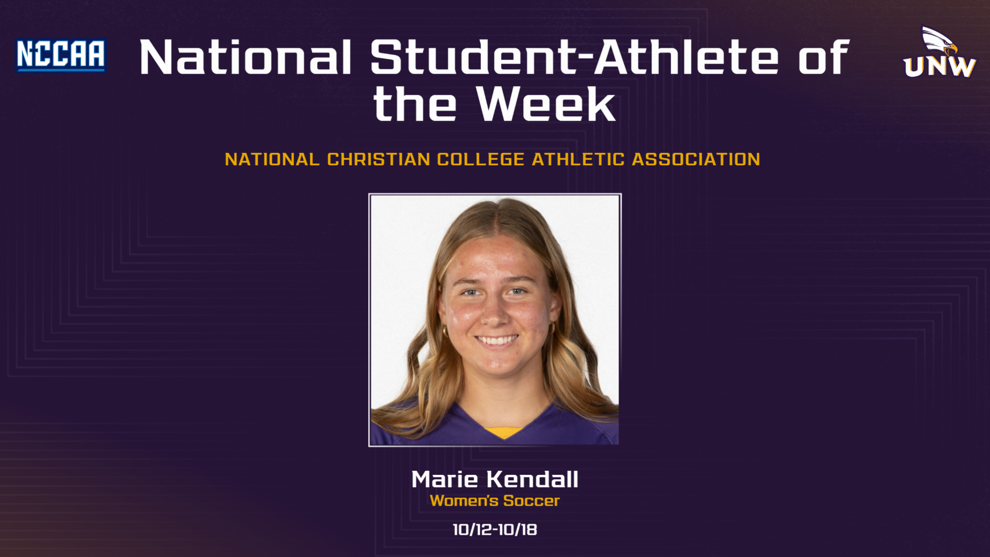 NCCAA POTW 101926