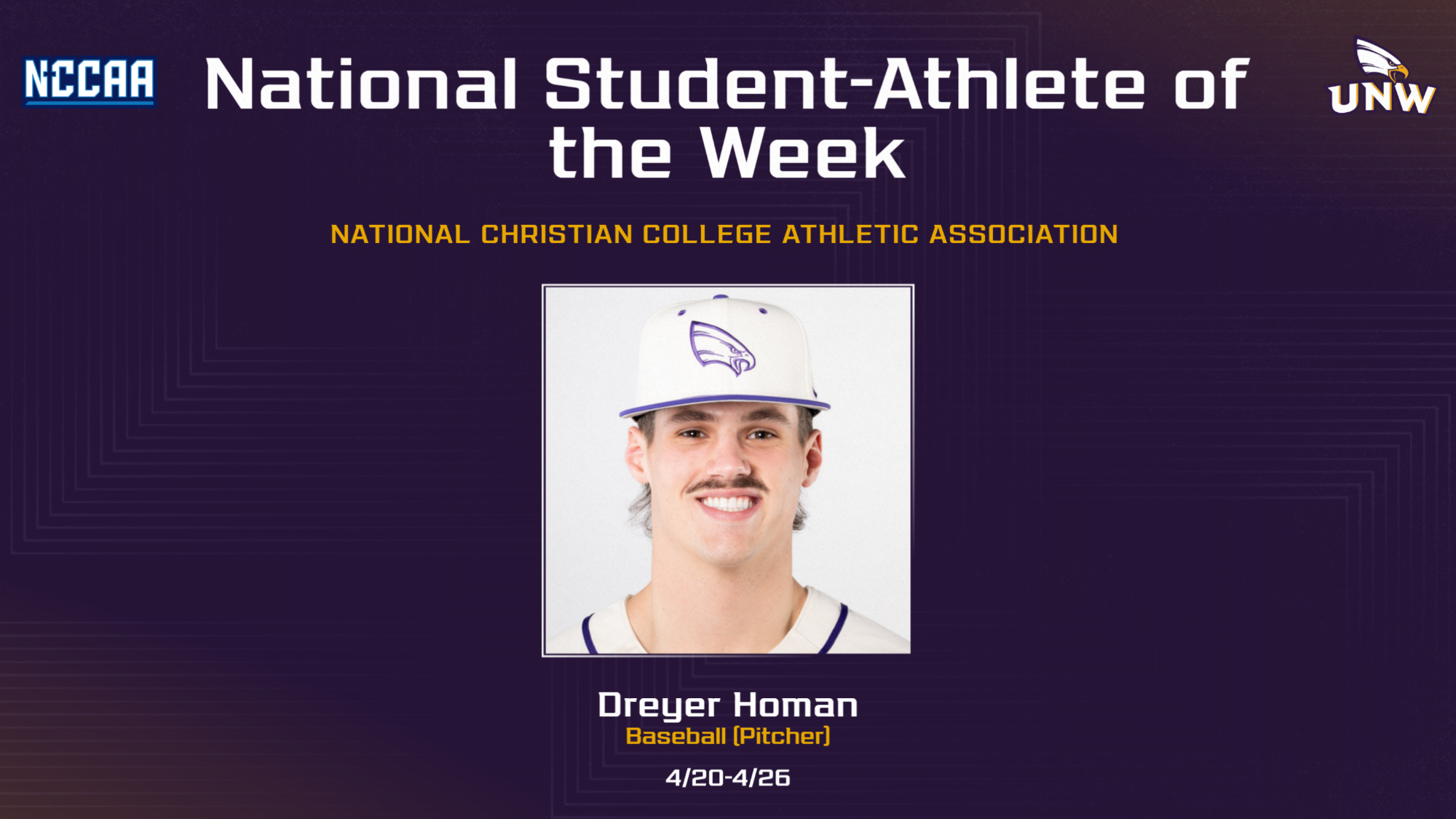 NCCAA POTW 4/27