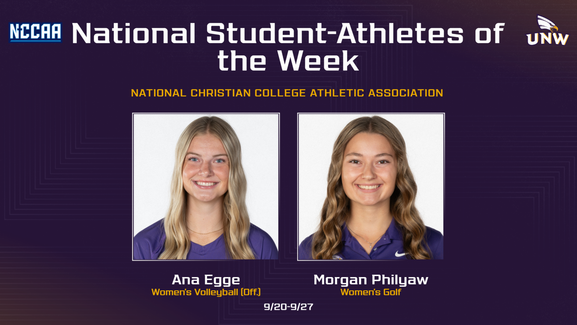 NCCAA POTW 092826