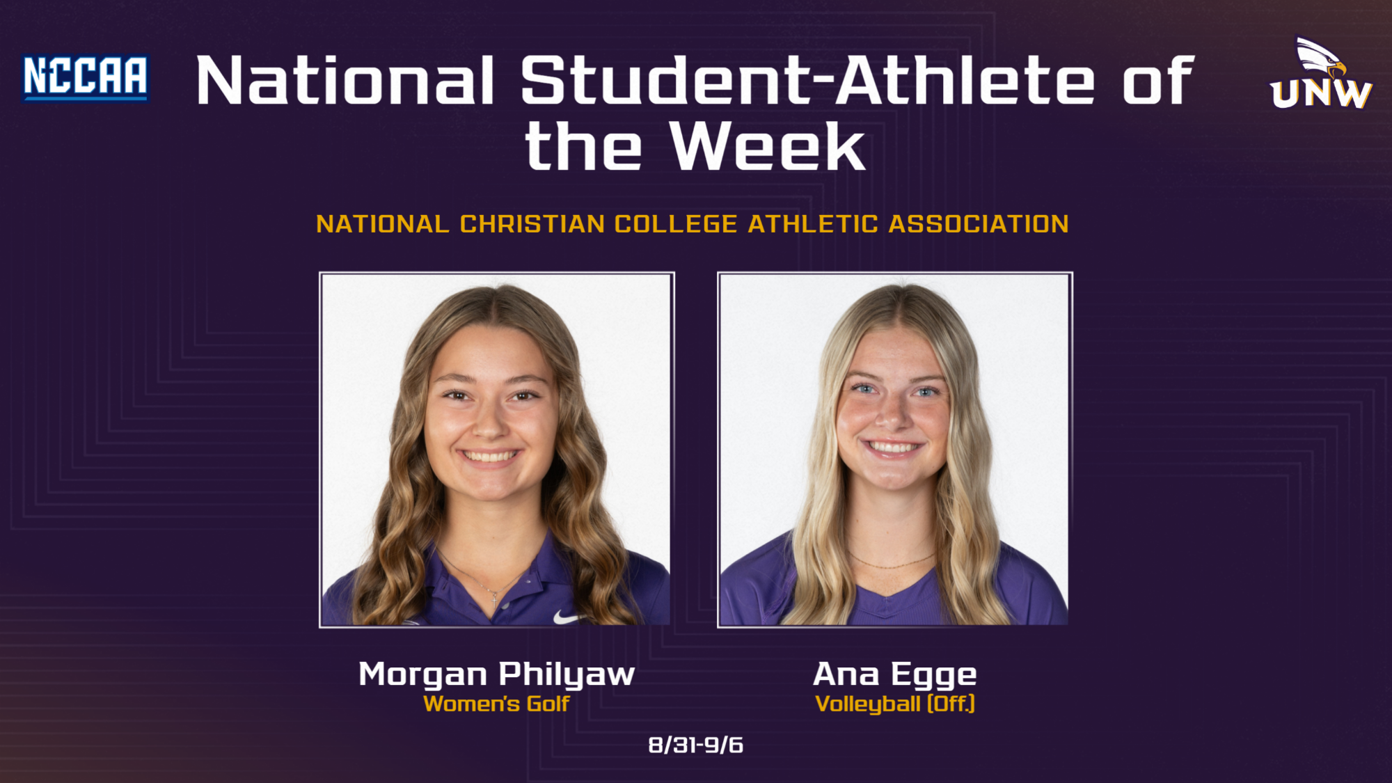 NCCAA POTW 9/7/26