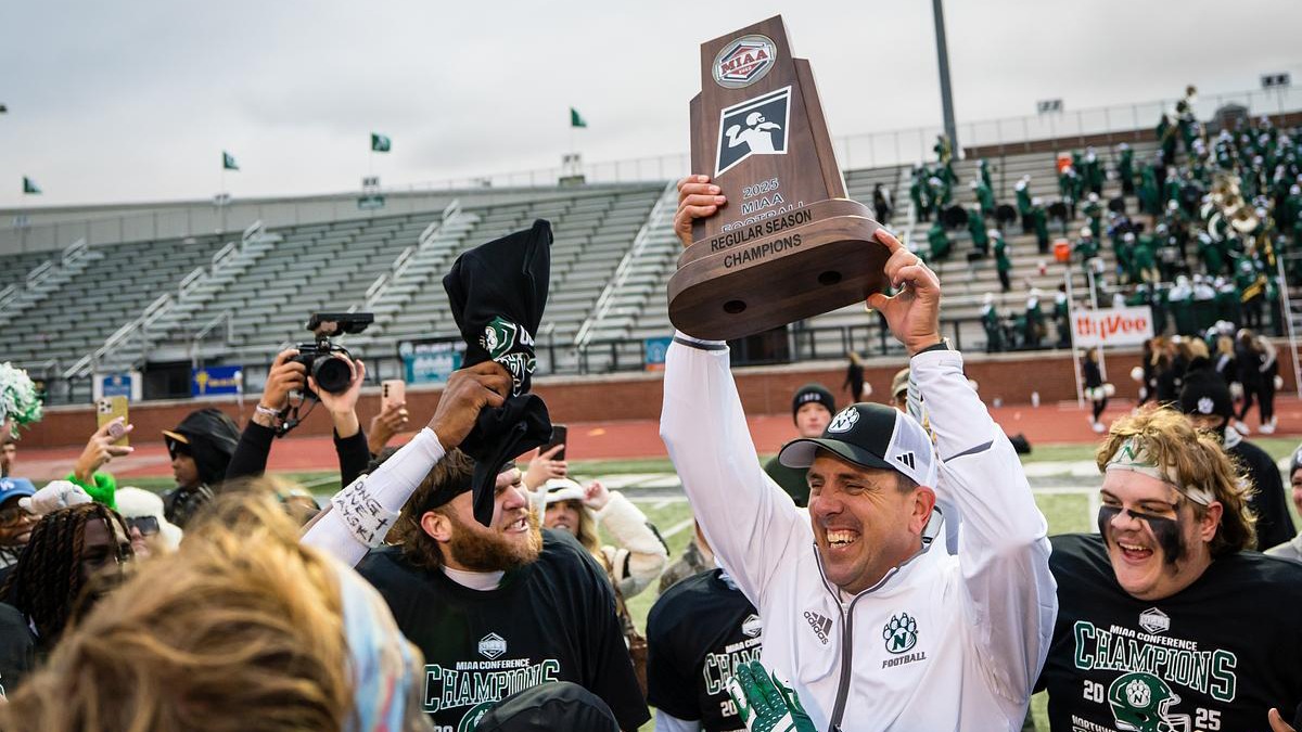 Bearcats win 38-7 over Missouri Western and are the 2025 MIAA Champions. Nov. 8, 2025 (Photo by Lilly Cook | Northwest Missouri State University)