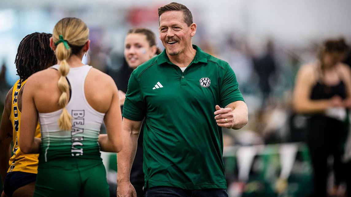 Northwest host the MIAA Indoor Track and Field meet to end finish of the season in Hughes Field house. March 1, 2025.  (Maria Nino-Elliott | Northwest Missouri State University)