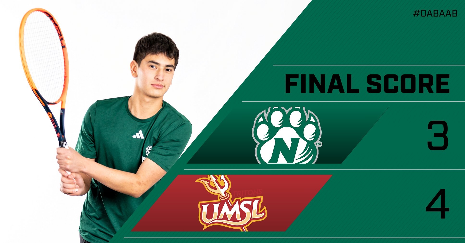 UMSL 4, NW 3 - men's tennis results (2026)