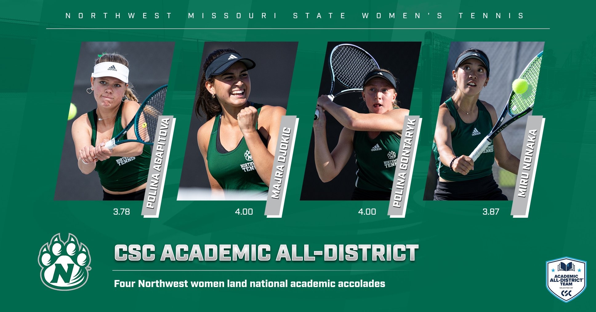 Women's Tennis Academic All-District - 2026