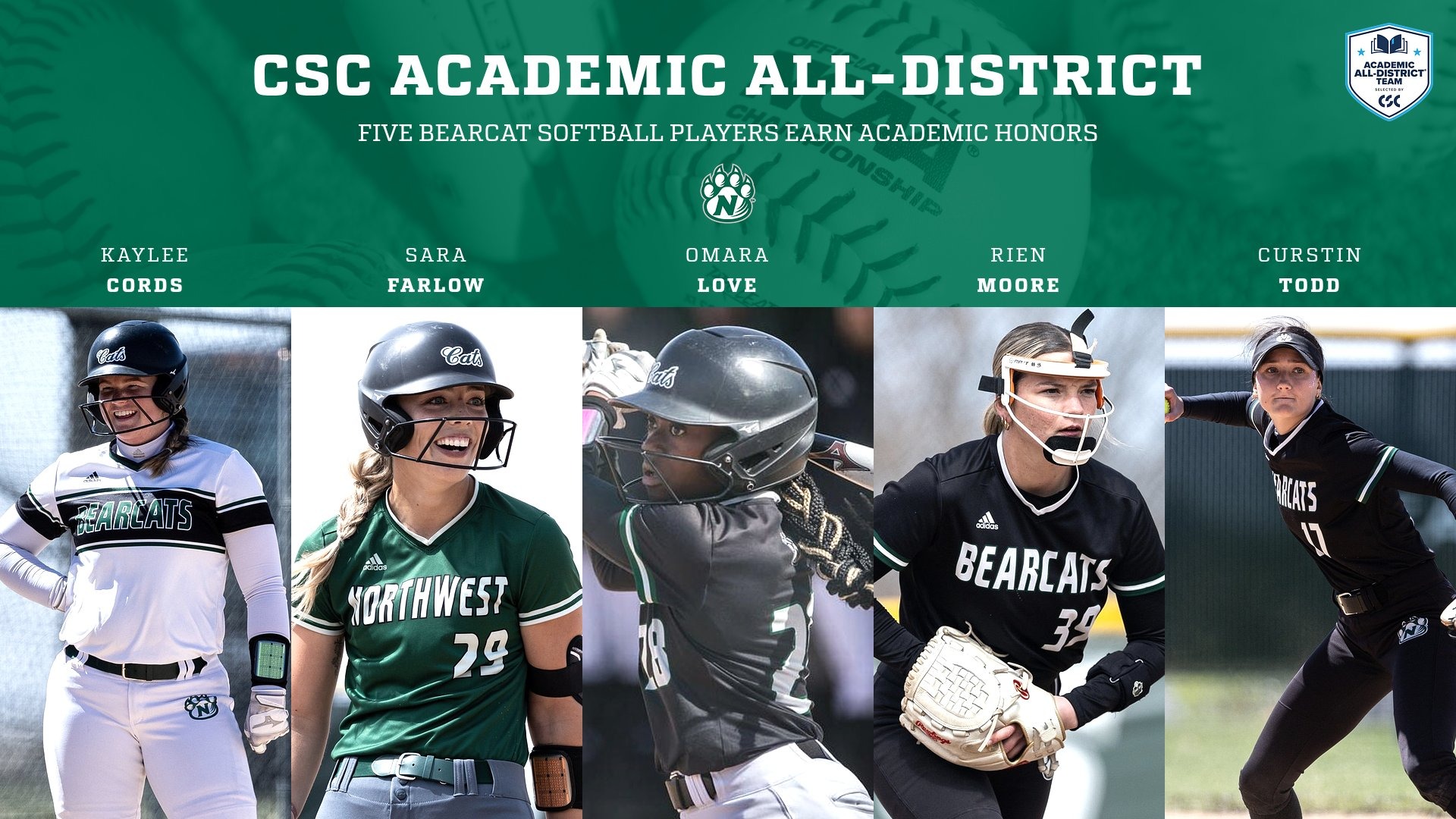 Softball CSC Academic All-District (2026)