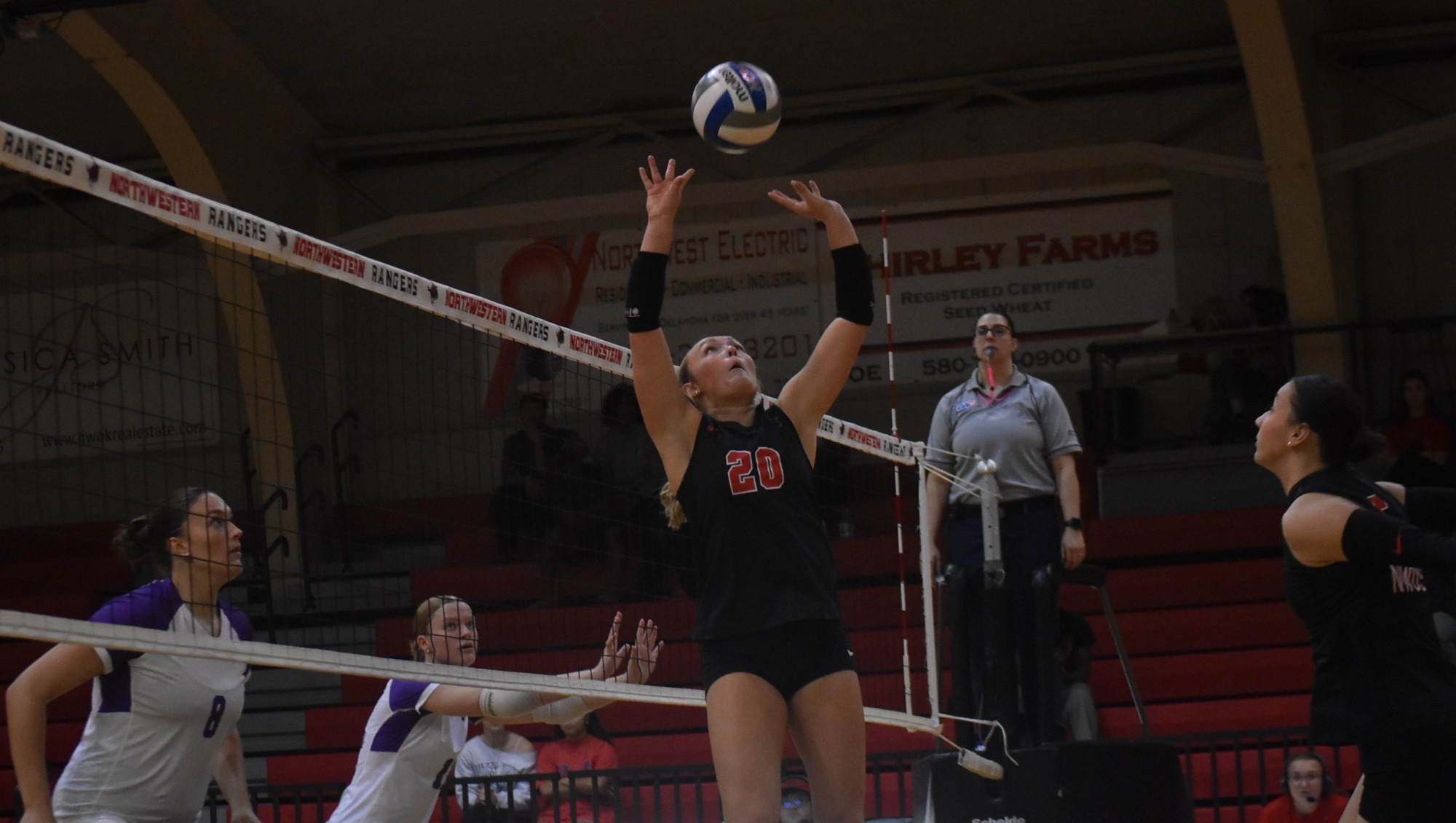 Ryann Eastes hitting the ball