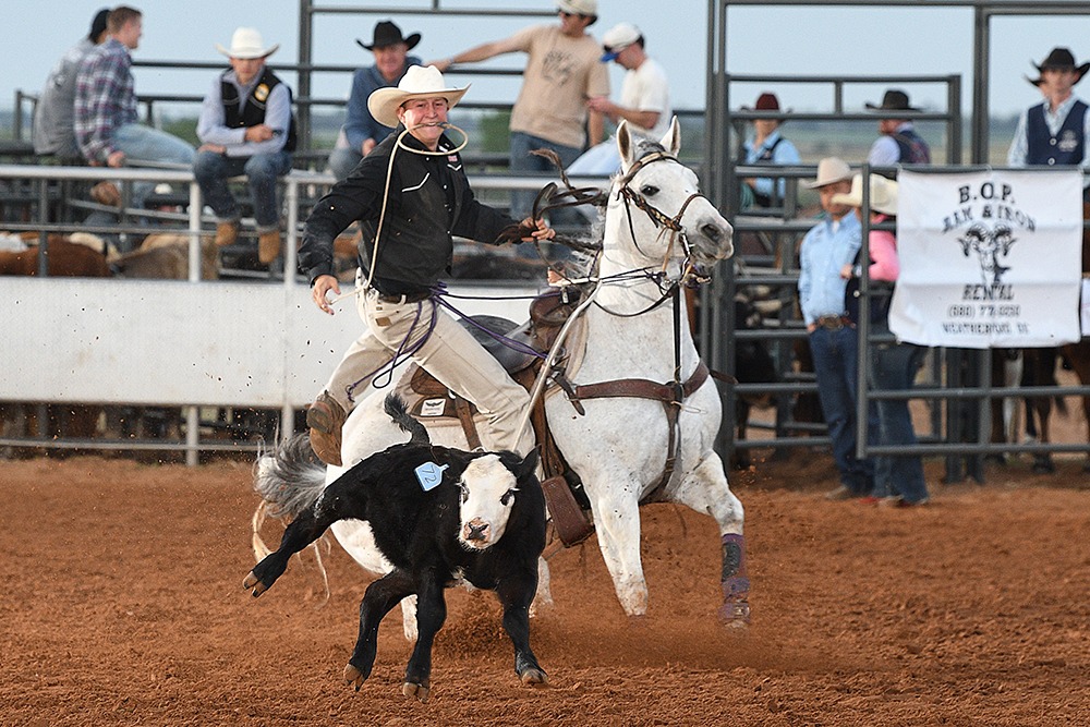 Hazen Sparks on Horseback Roping