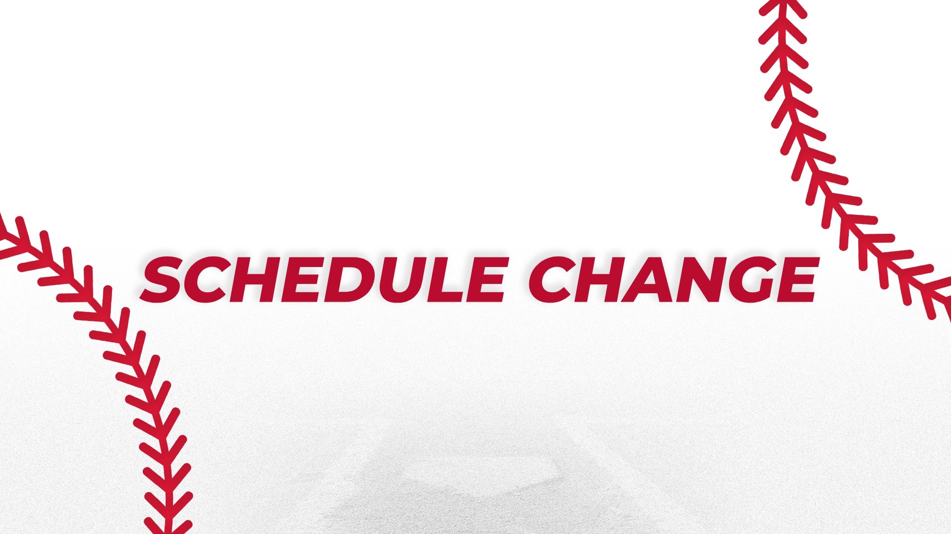 Graphic showing schedule change