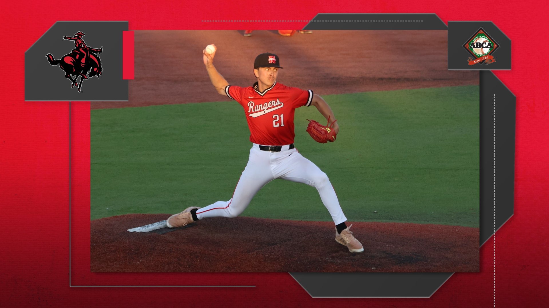 Baseball pitcher all region award graphic