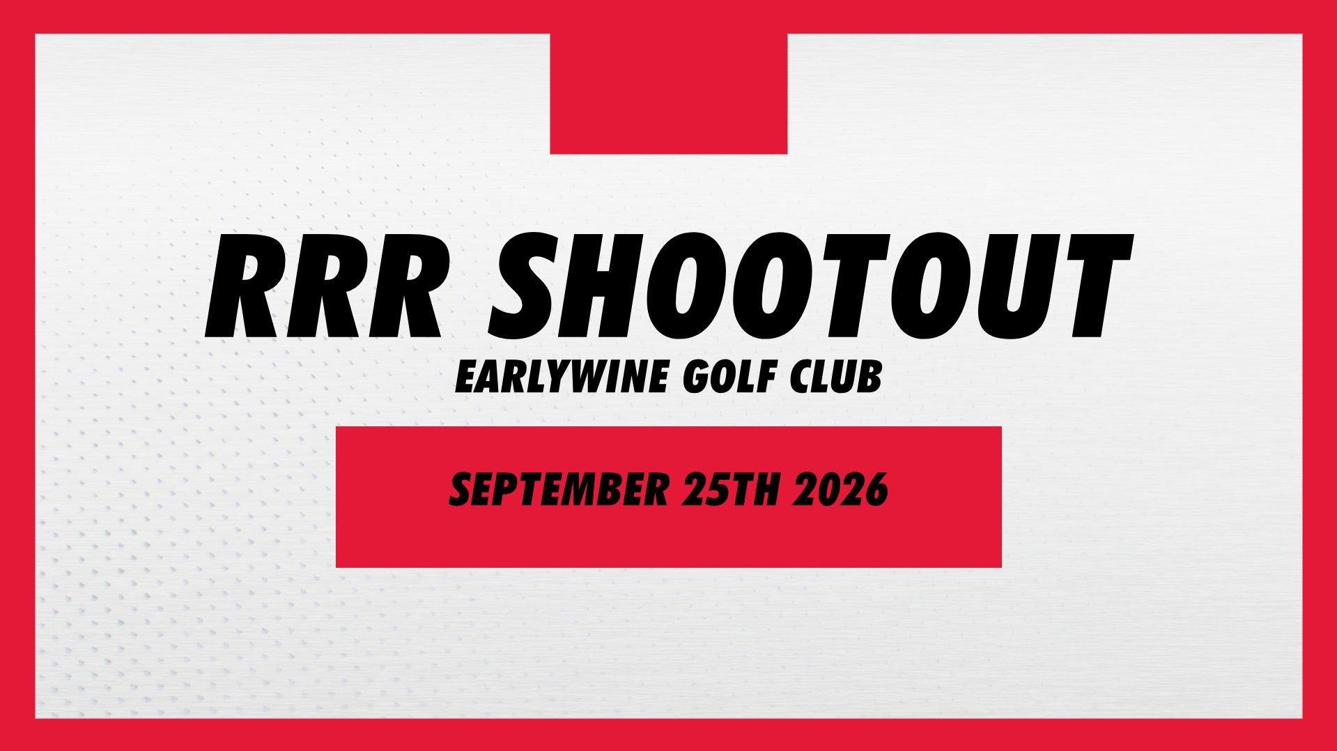 Graphic for RRR Shootout Golf Tournament