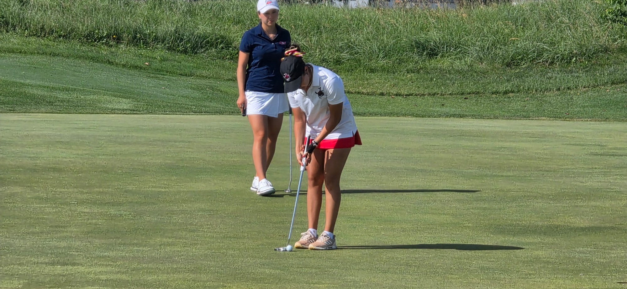 Amanda Lane prepares to strike the ball