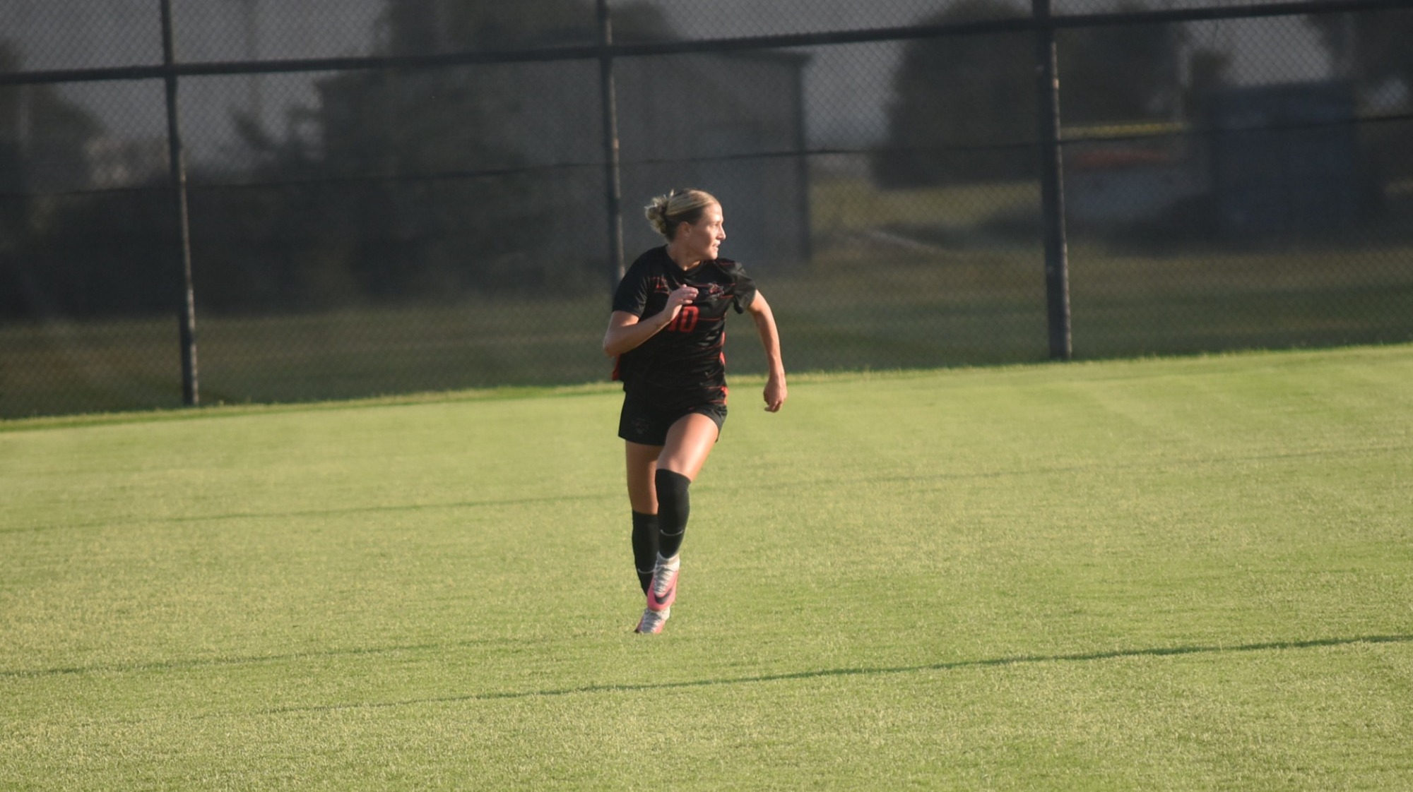 Katy Jo Werner runs on the pitch