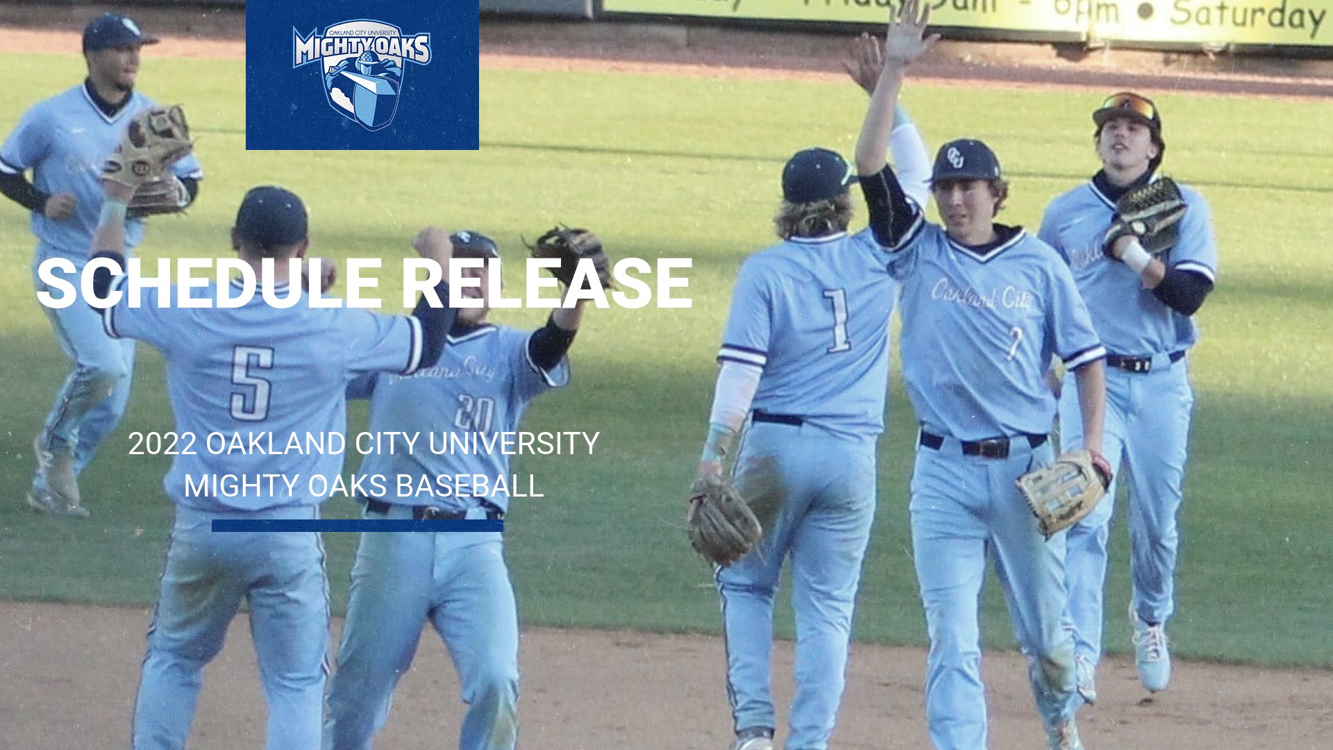 2022 Mighty Oaks Baseball Schedule Released Oakland City University Athletics