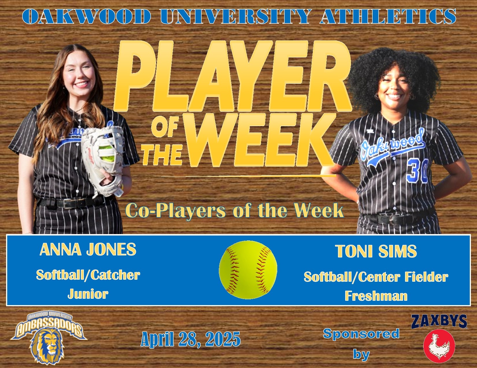 OU PLAYERS OF THE WEEK APRIL 26