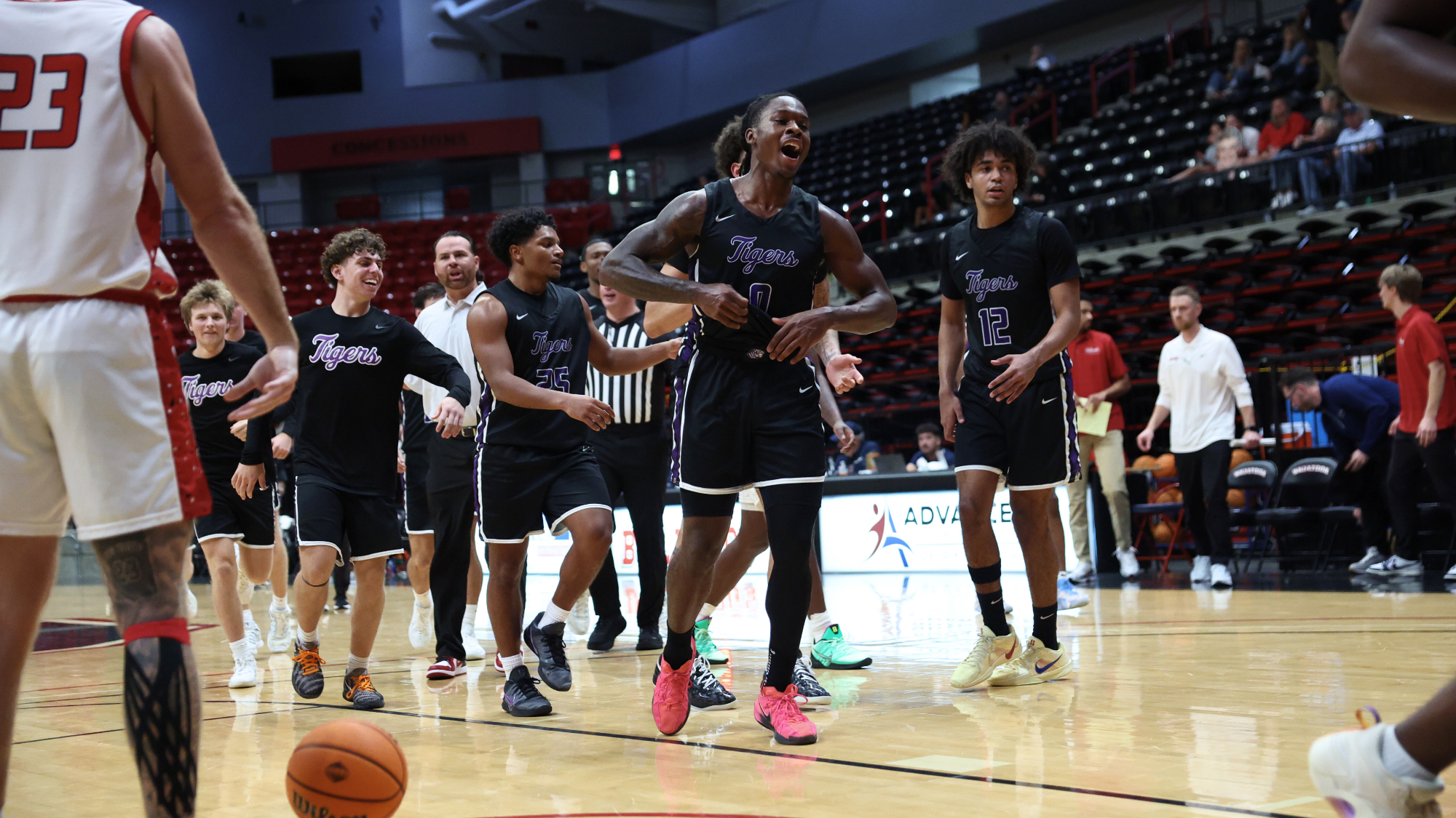 MBB timeout celebration vs Rogers State 2025-26