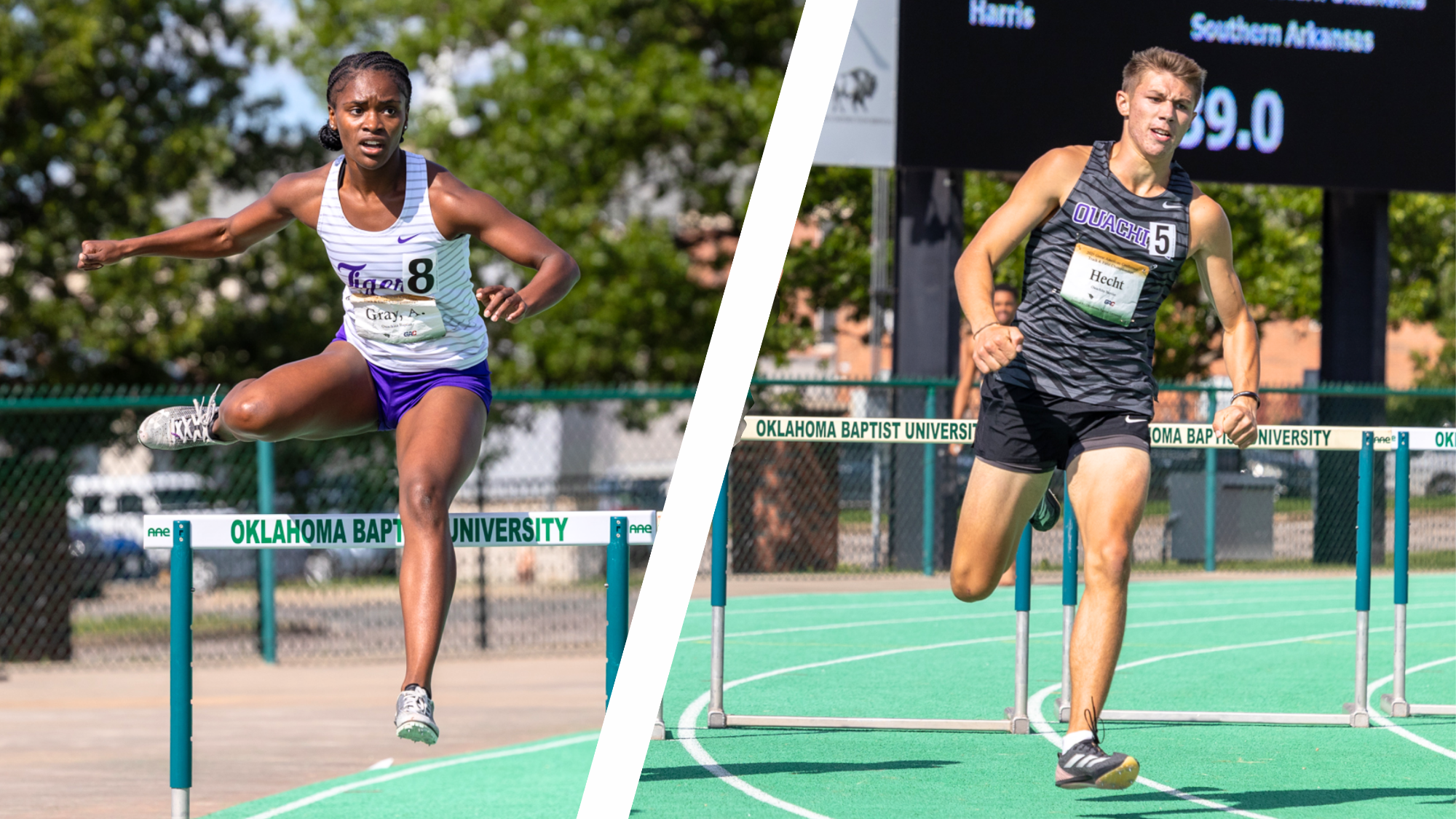 Adrienna Gray and Aden Hecht at 2025 GAC Track Championships