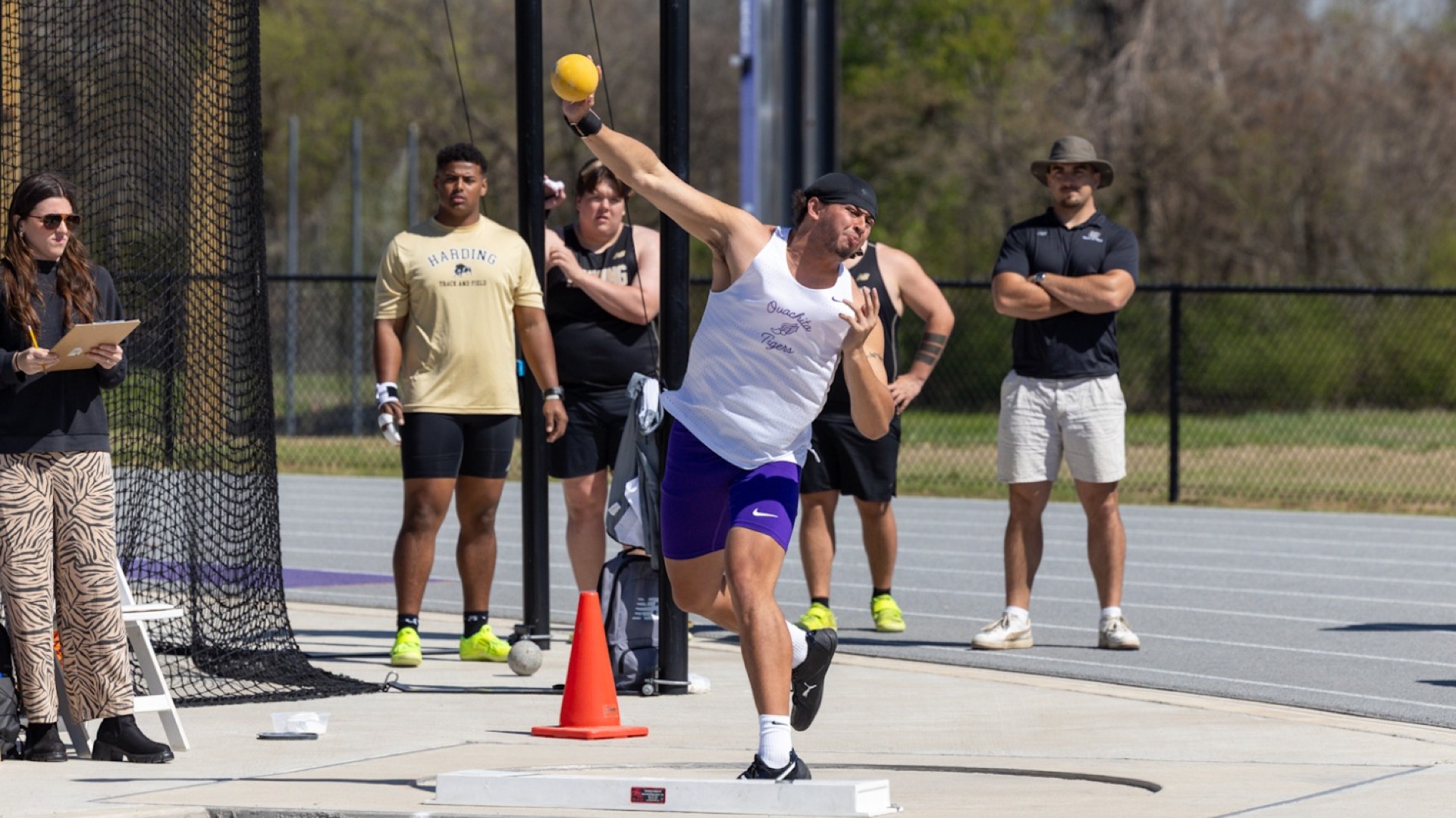 Rocco Patrick shot put at Ouachita Invitational 