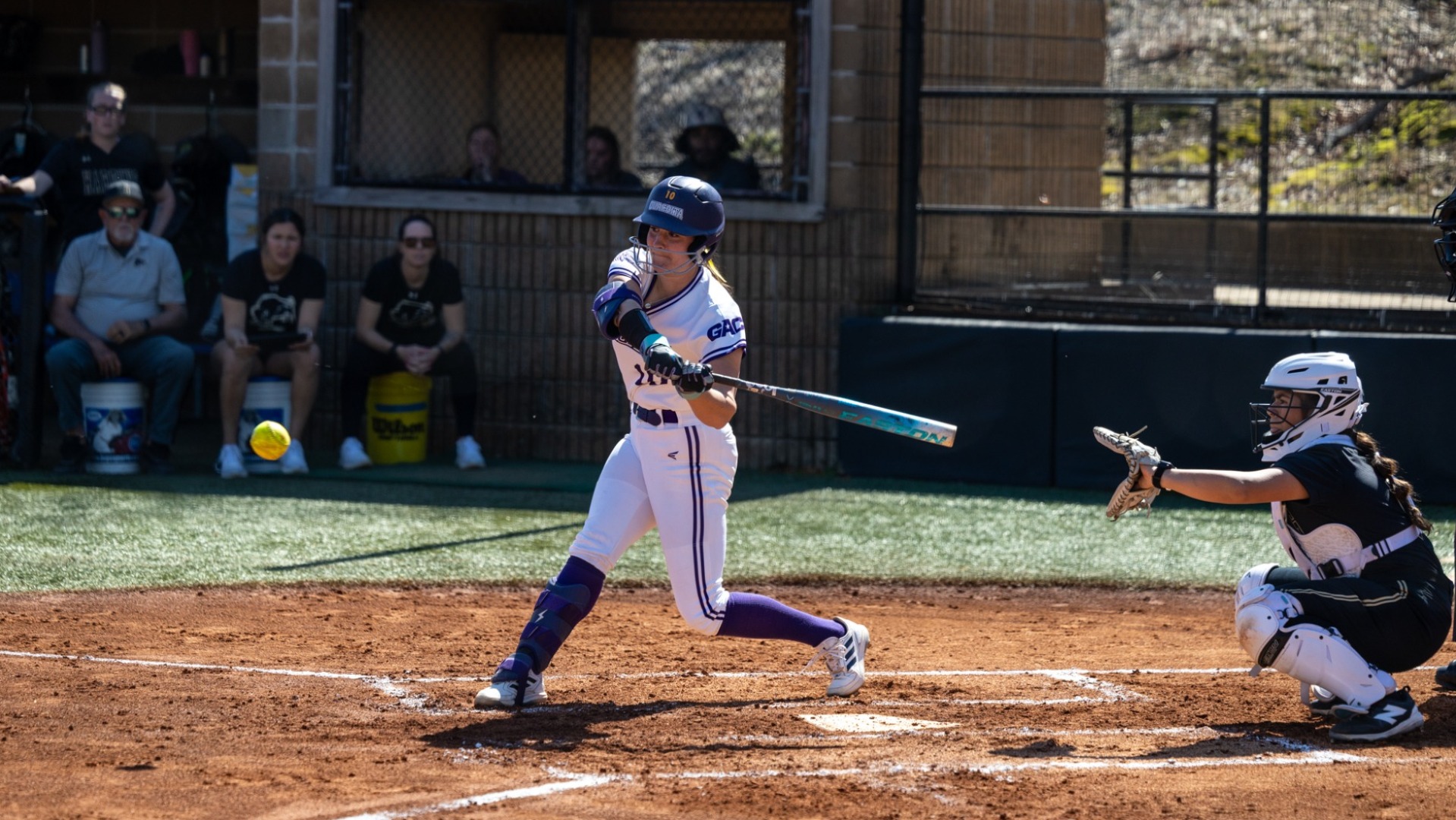 Alaina Lyle hitting vs Harding