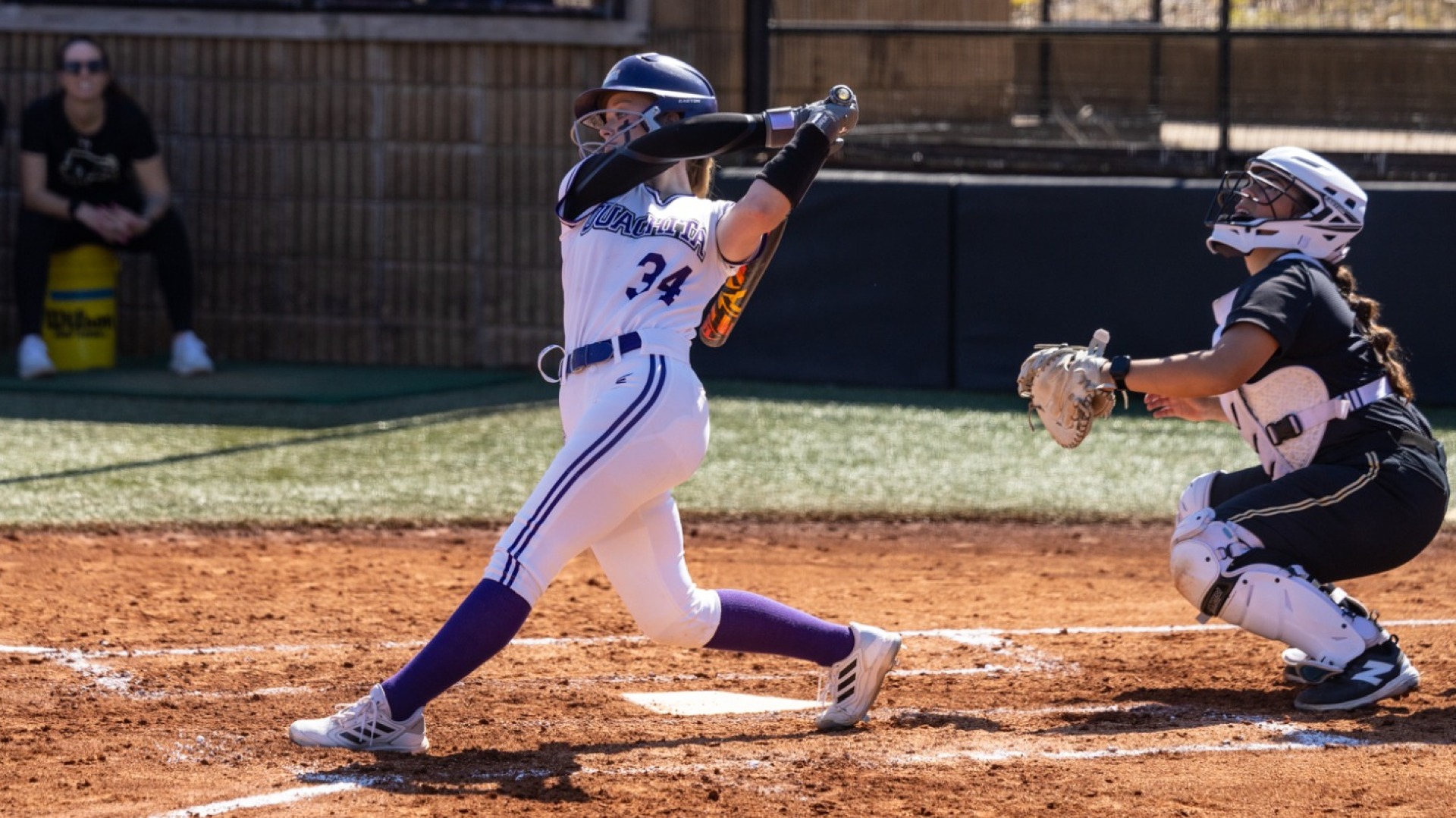 Emily Reed hitting vs Harding 