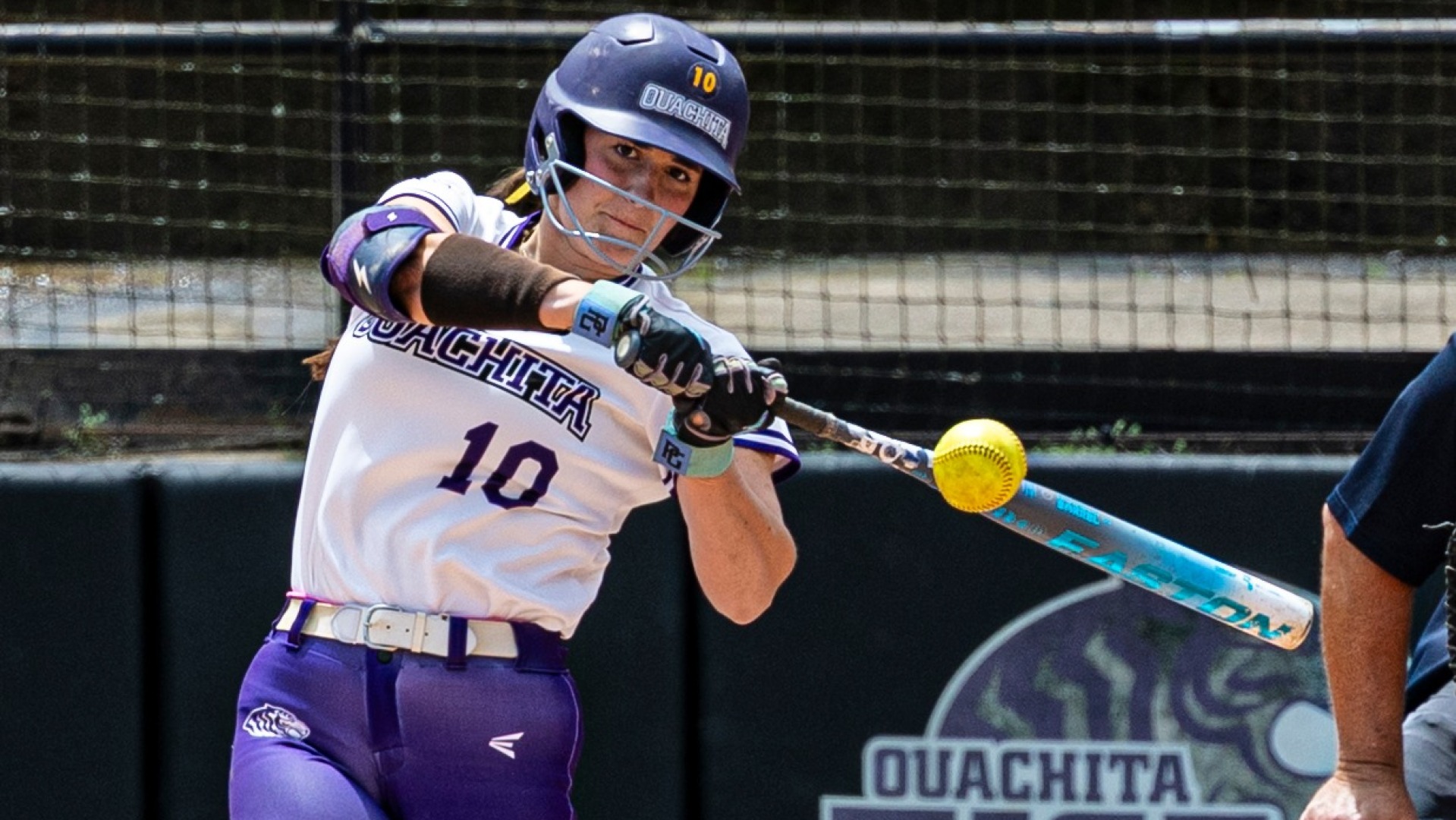 Alaina Lyle hitting vs Henderson State