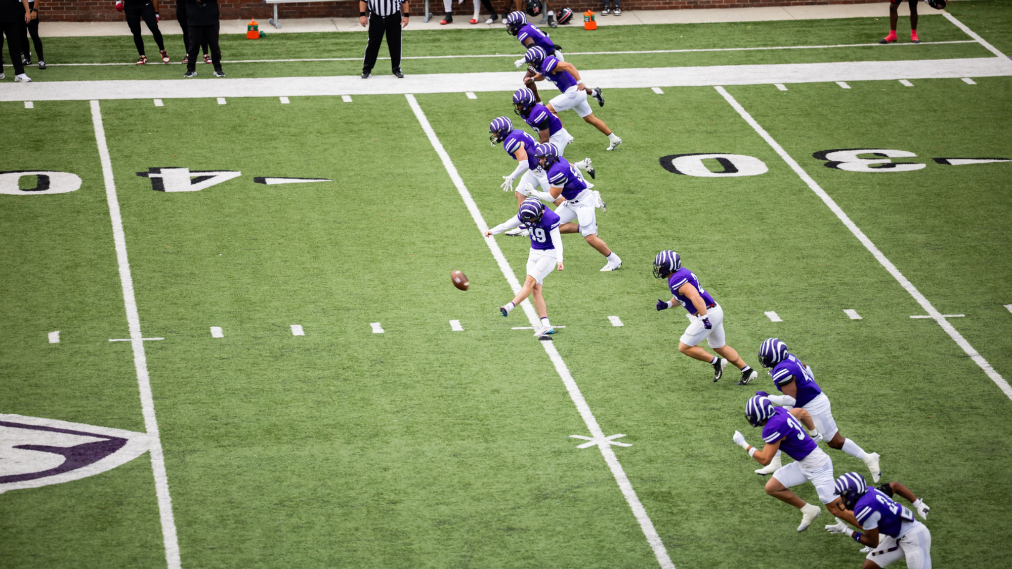 Lucas Wilburn kicks off vs NWOSU 2025
