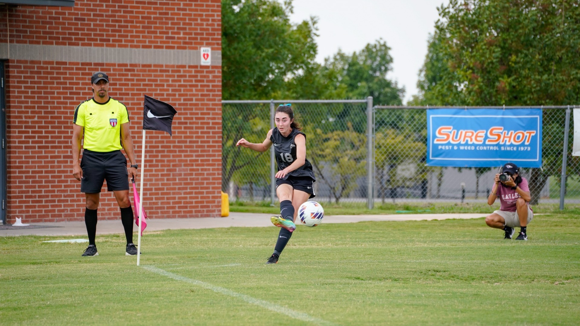 Caid Jefferson corner kick