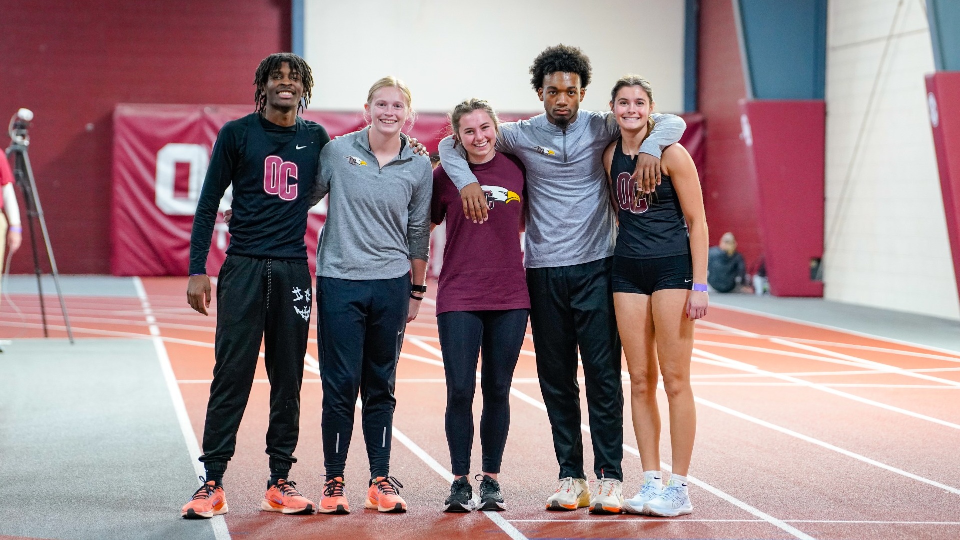 T&F Athletes smiling for camera