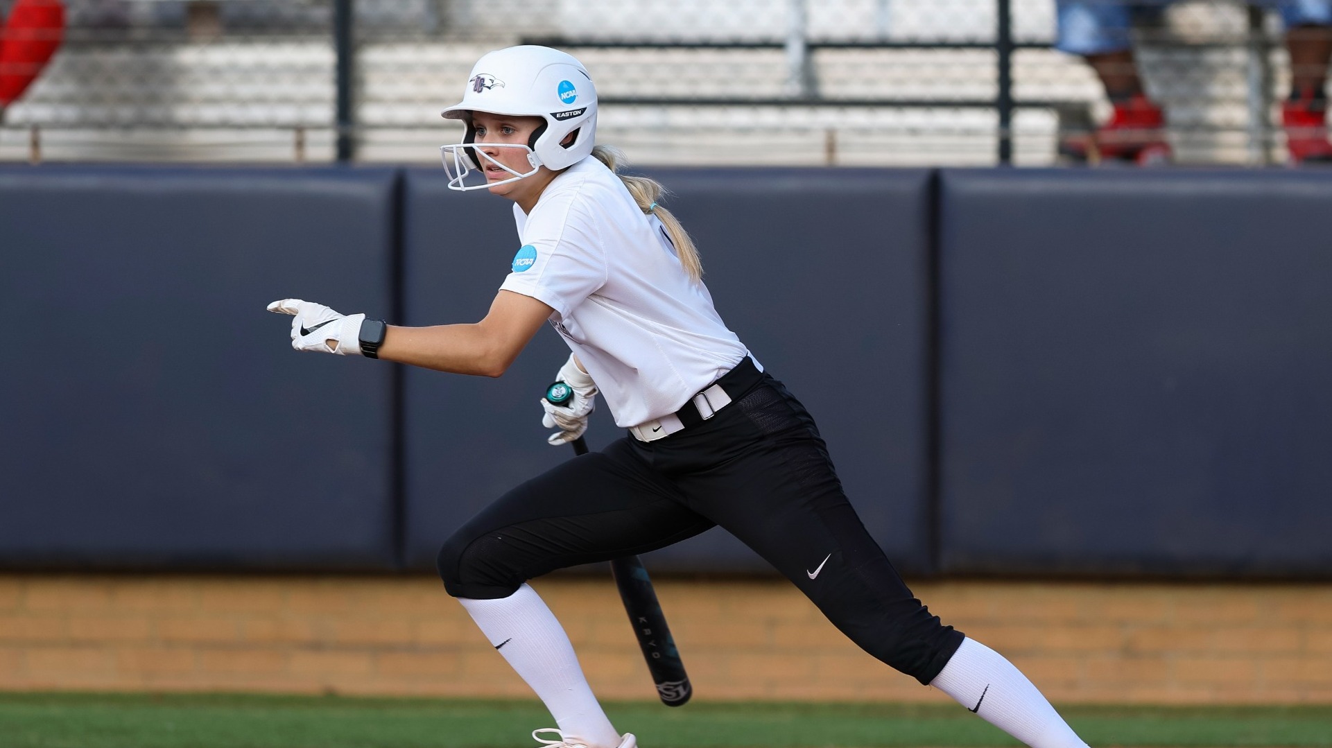 Maci George running after a hit