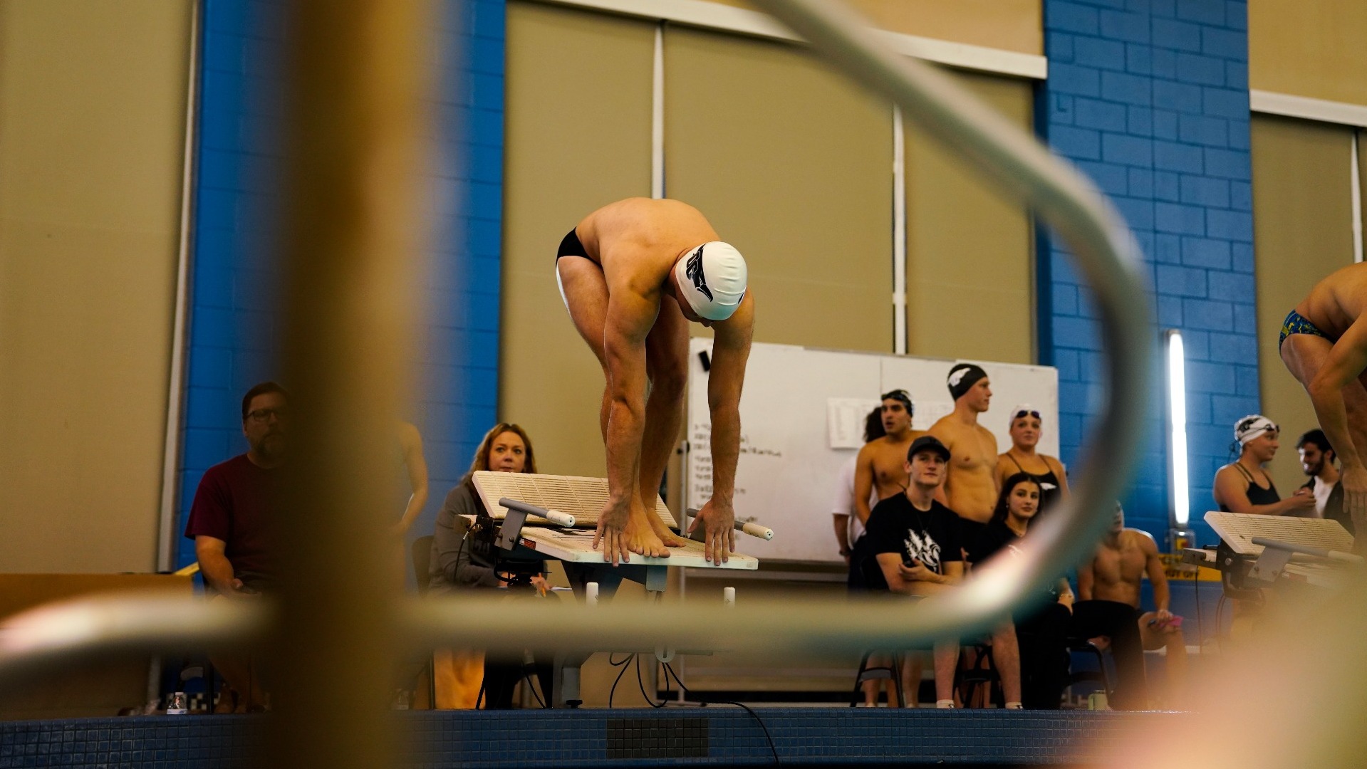 OC swimmer on starting block