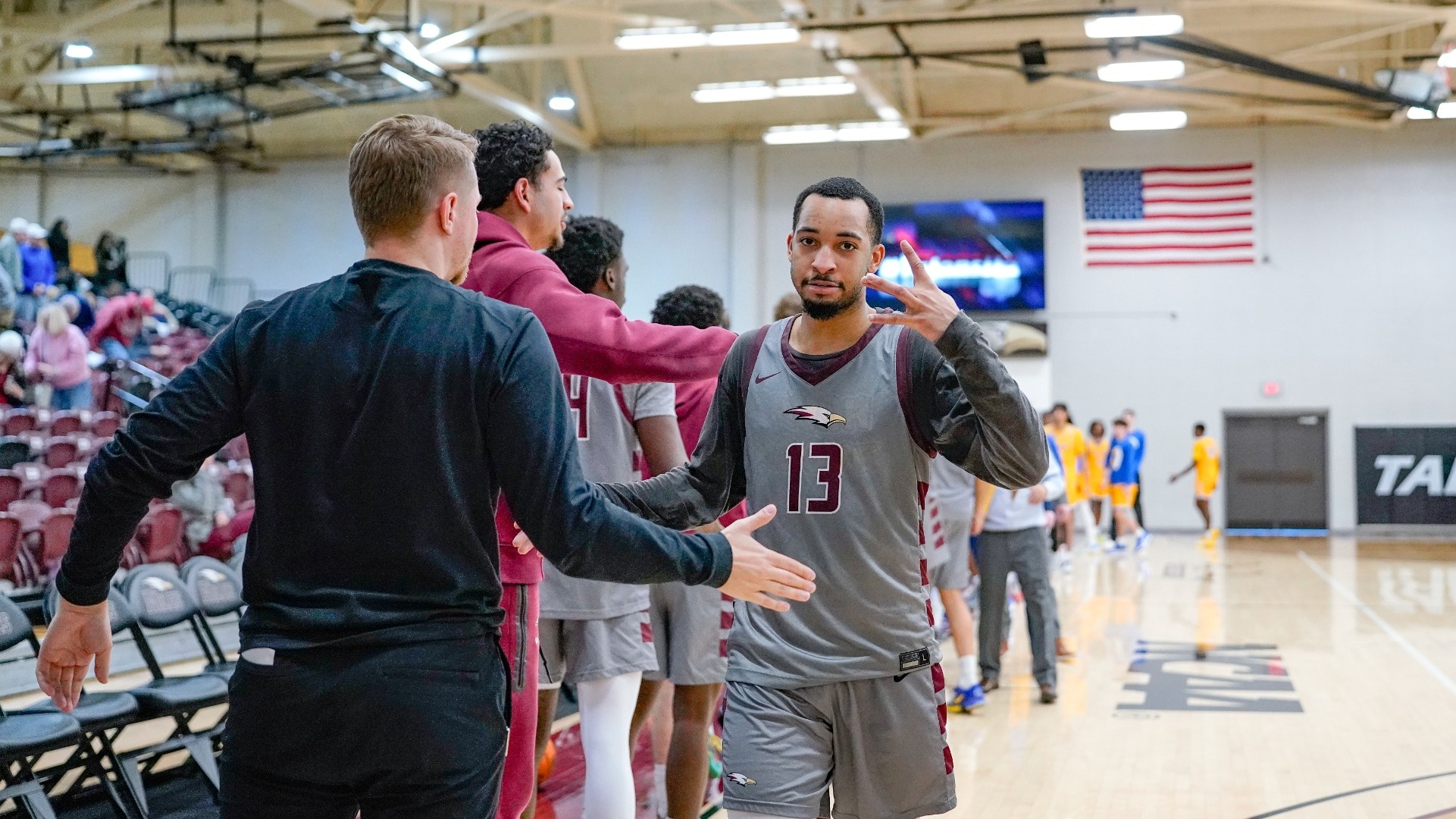 Howell in handshake line