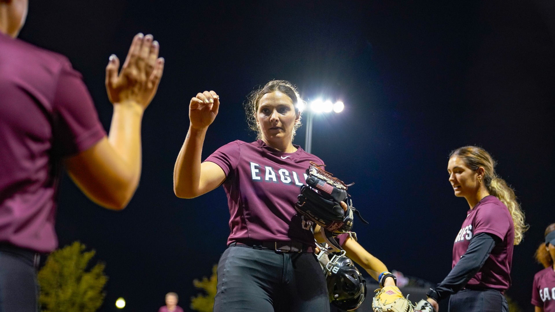 Dickson high-fiving on way to dugout
