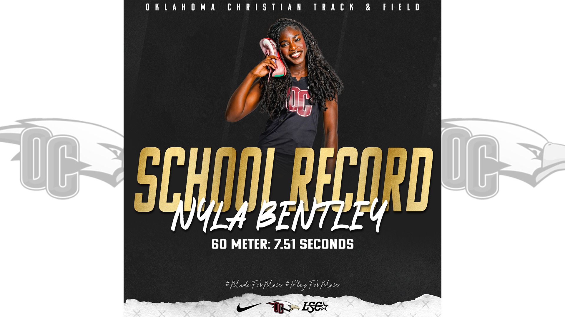 Bentley breaks own school record in 60m
