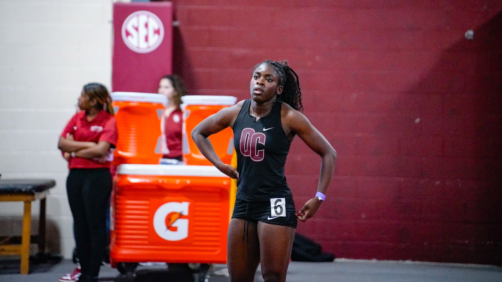 Nyla Bentley post-race at Oklahoma