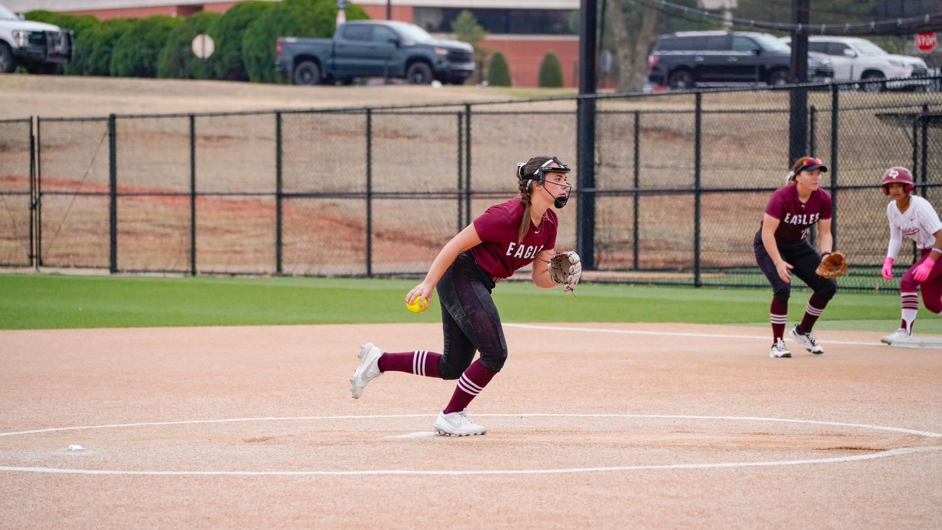 Ingram pitching in the circle