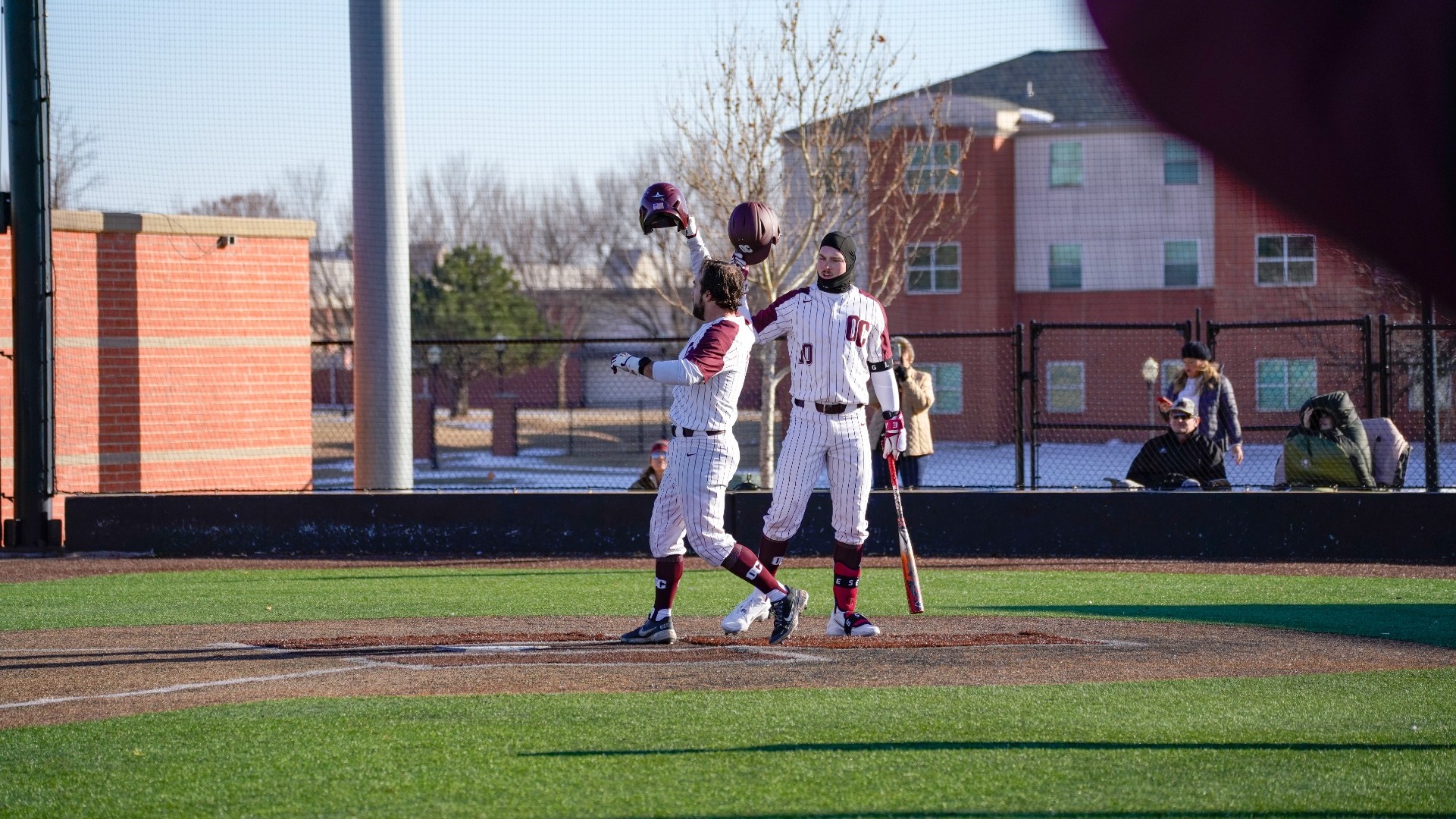 Rager and Sandifer at the plate together