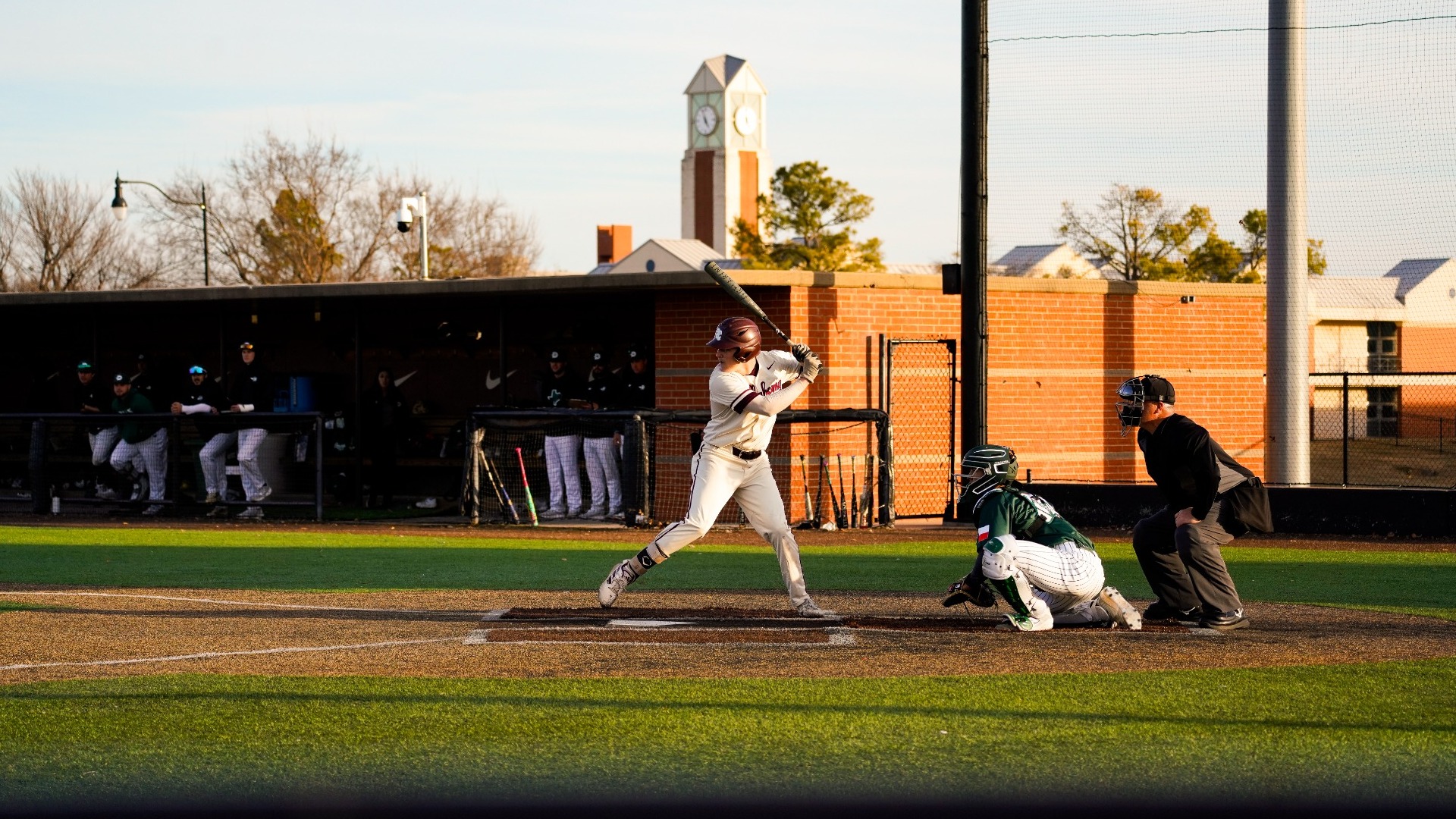 Migl batting vs. UT Dallas