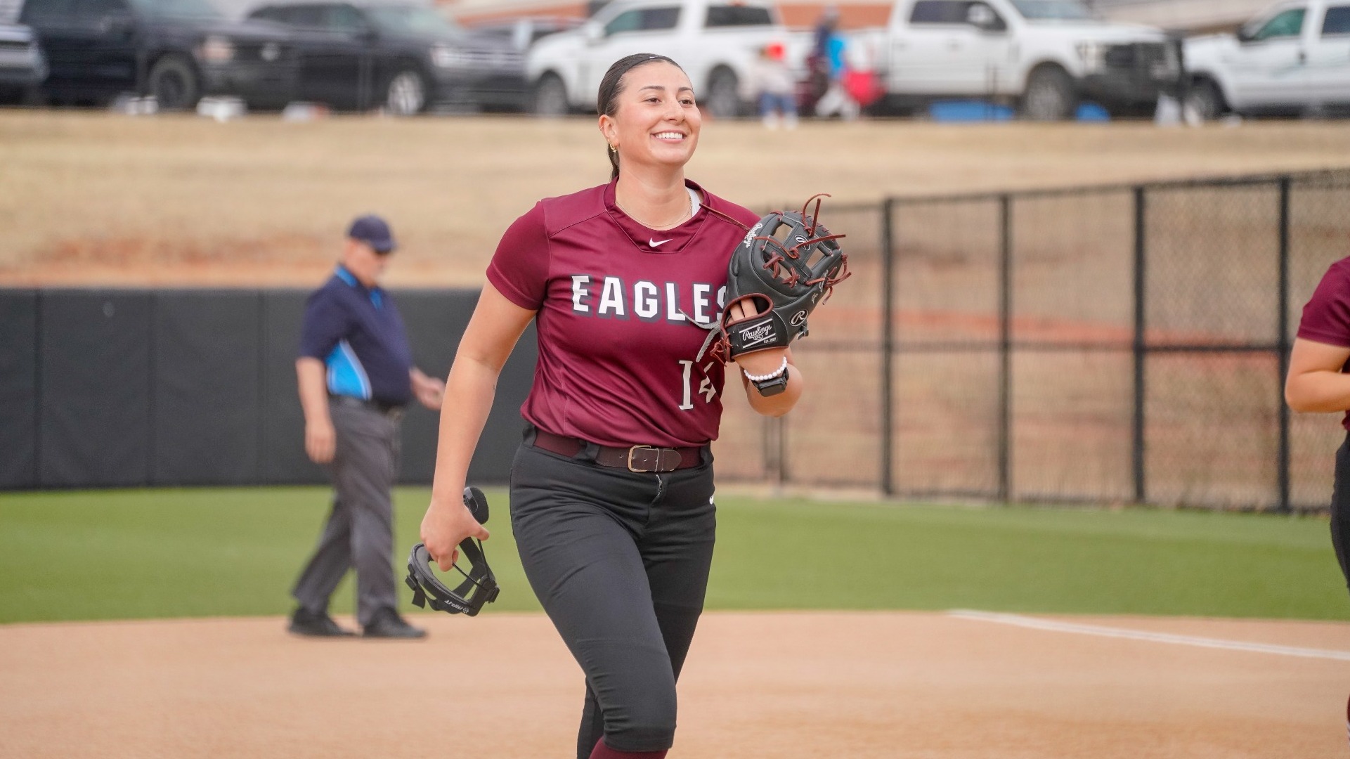 Resendiz jogging off the field