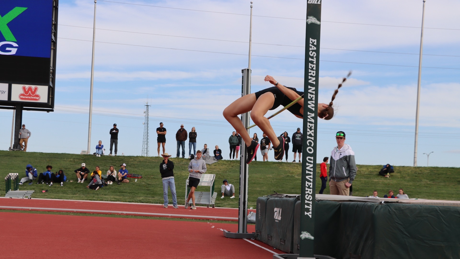 Ahmed jumping in outdoor meet